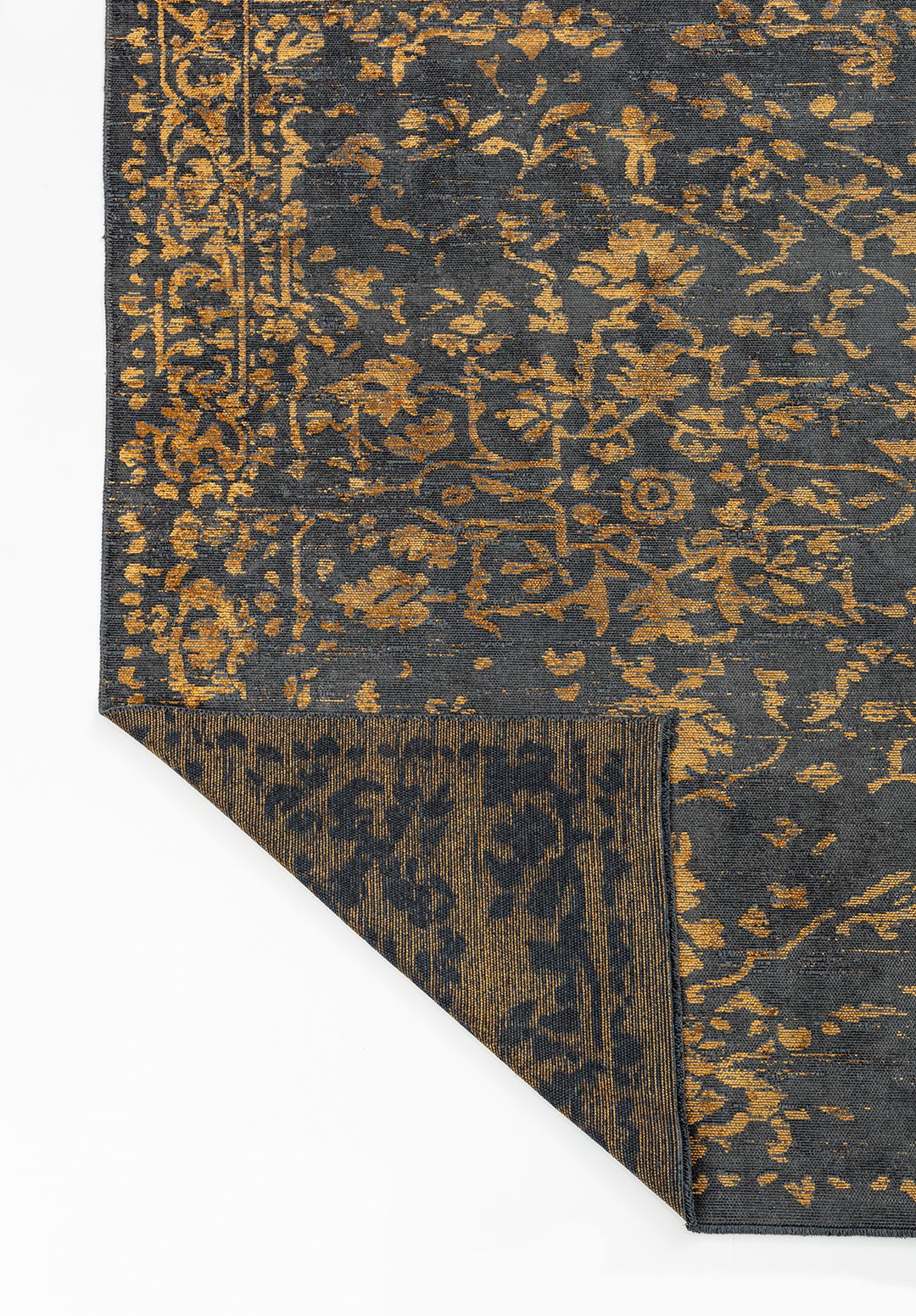 FLORA MUSTARD - ANTHRACITE RUG - 3