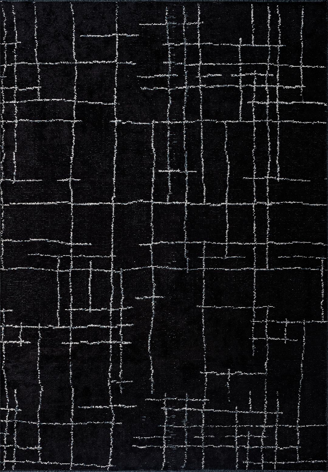DENT BLACK - LIGHT CREAM RUG - 1