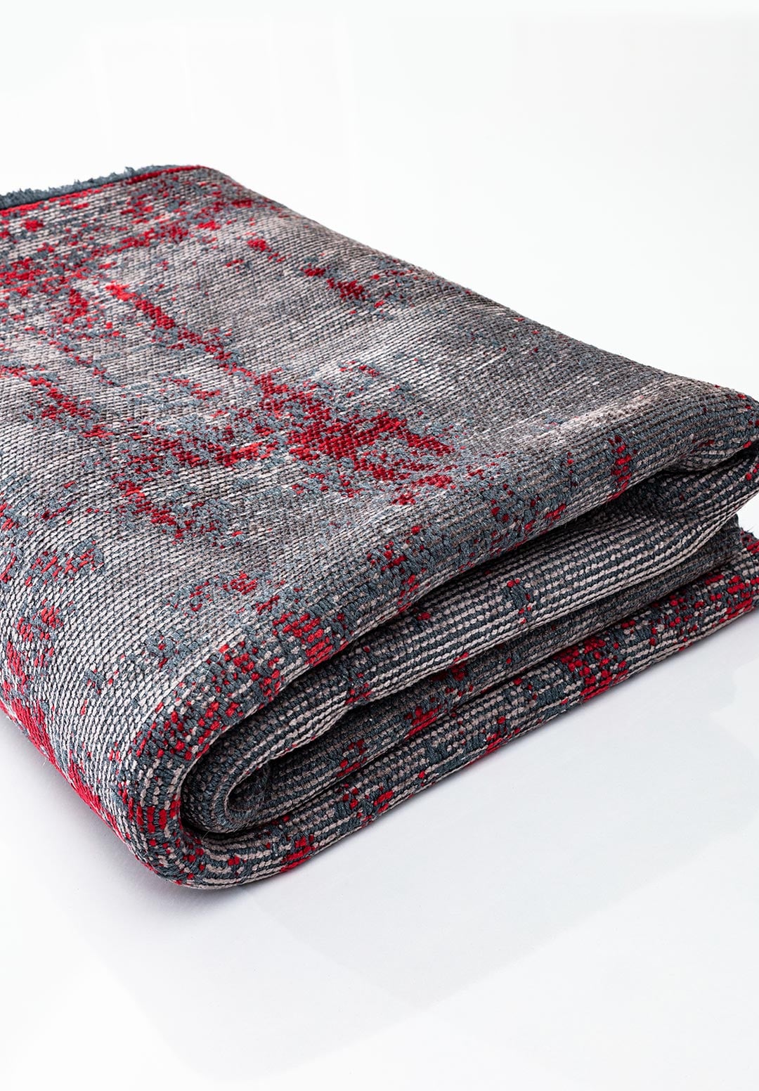 CAESAR DARK GREY - RED RUG - 4