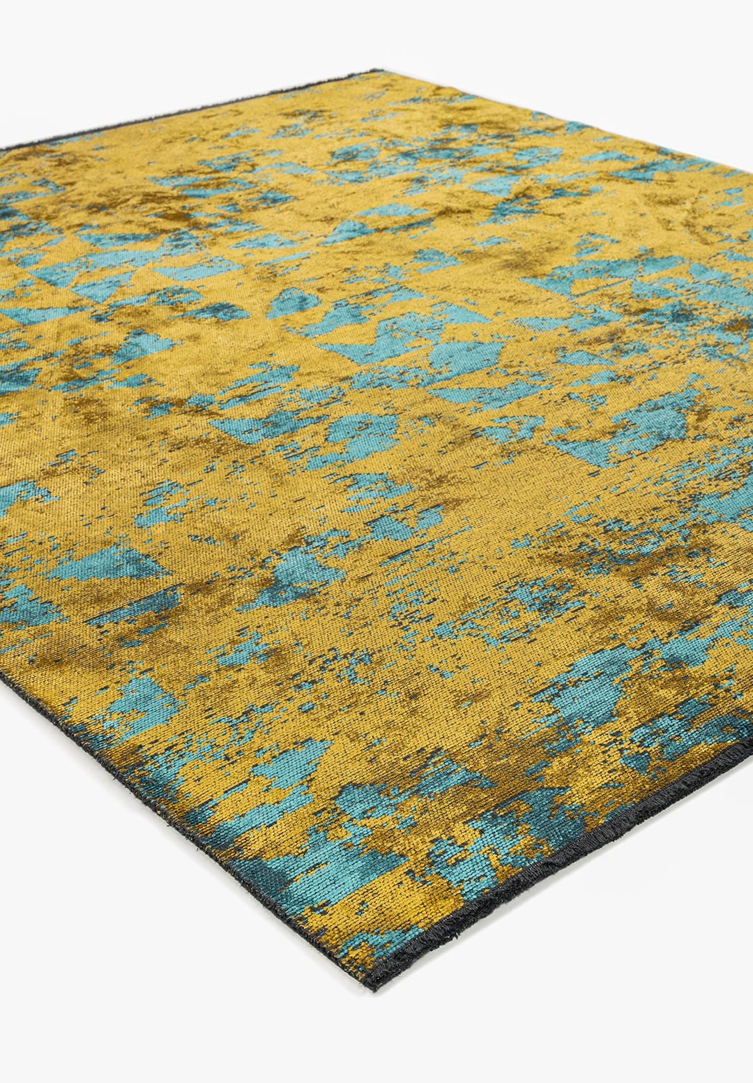 TRIANGLE YELLOW - TURQUOISE RUG - 4