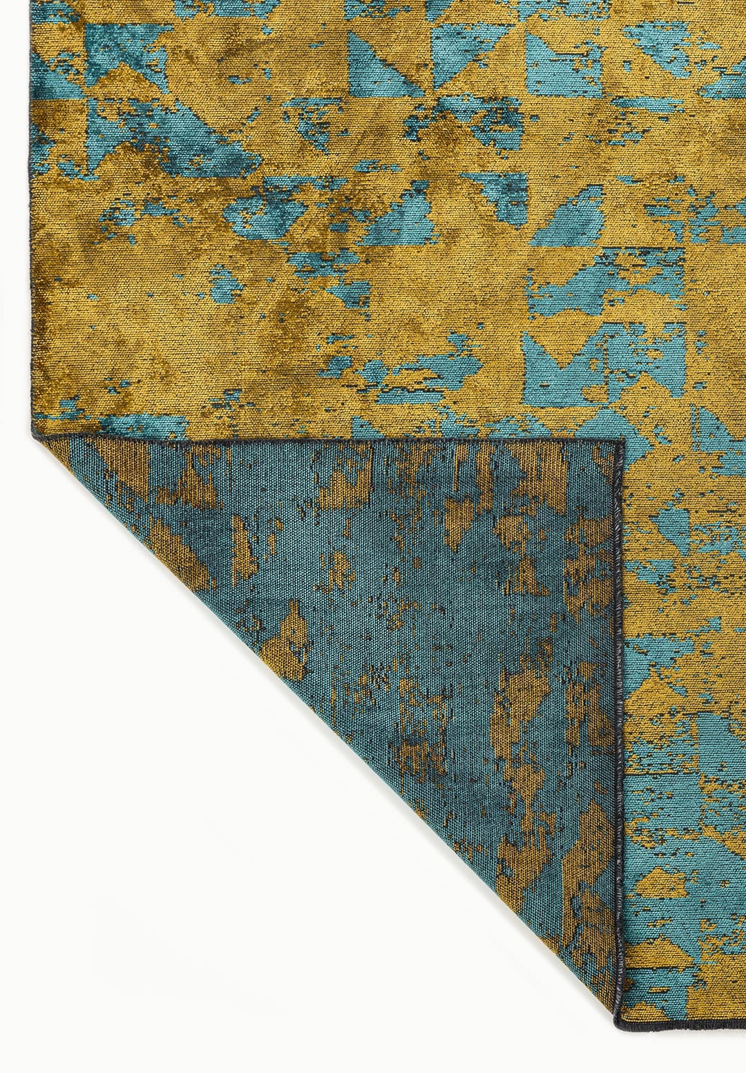 TRIANGLE YELLOW - TURQUOISE RUG - 3