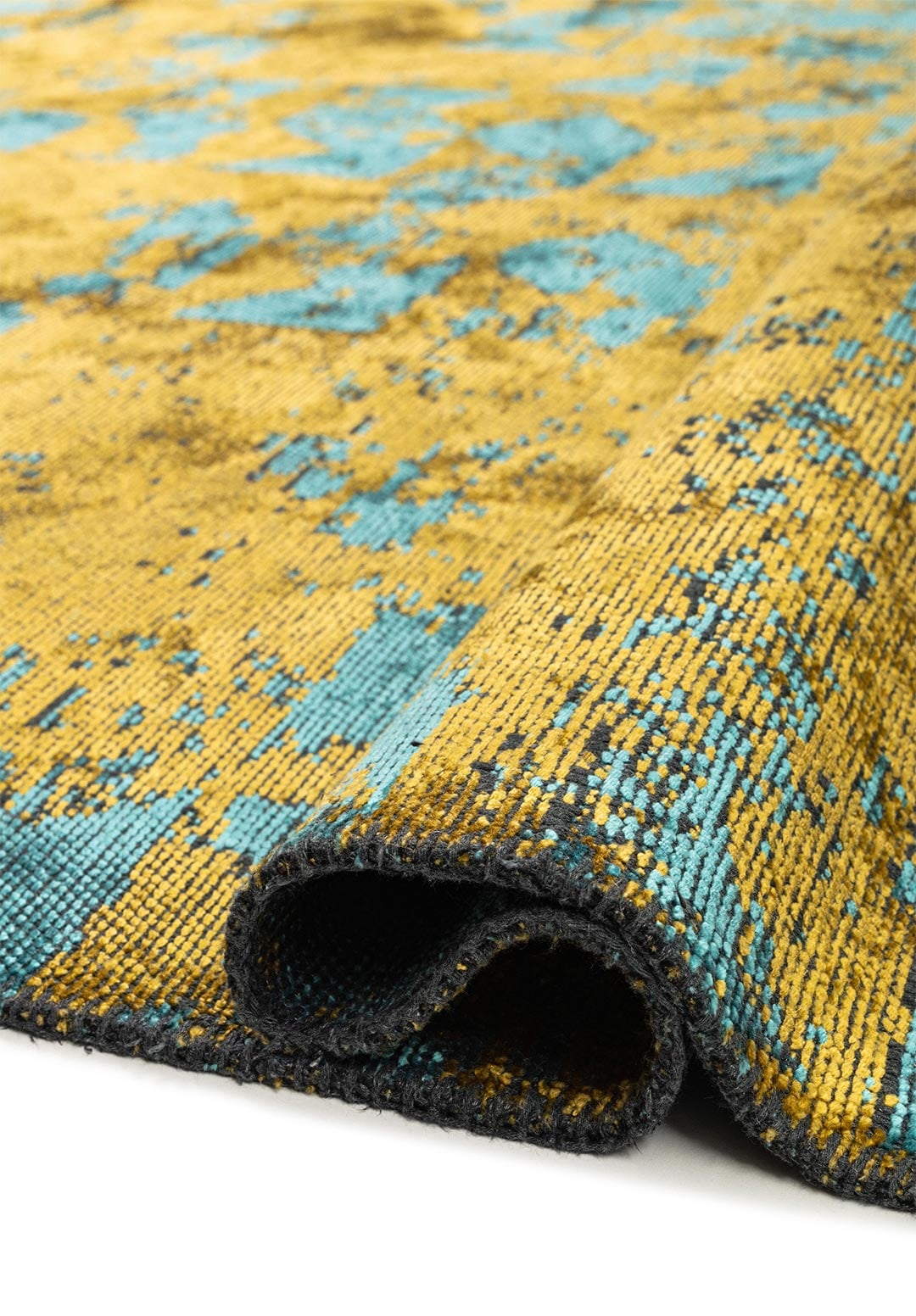 TRIANGLE YELLOW - TURQUOISE RUG - 2