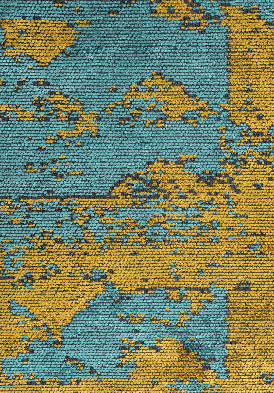 TRIANGLE YELLOW - TURQUOISE RUG - 5
