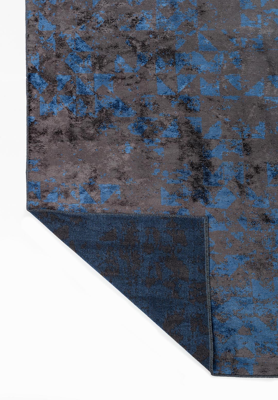 TRIANGLE CHARCOAL - NAVY BLUE RUG - 3