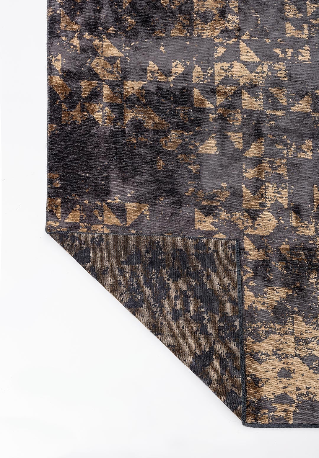 TRIANGLE CHARCOAL - LIGHT BROWN RUG - 3