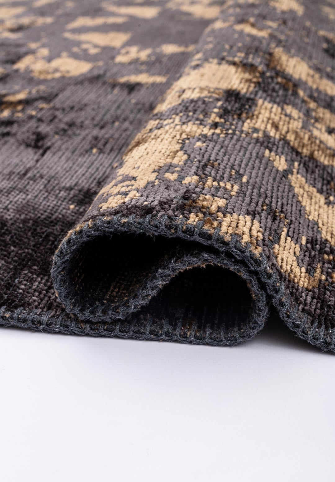 TRIANGLE CHARCOAL - LIGHT BROWN RUG - 2