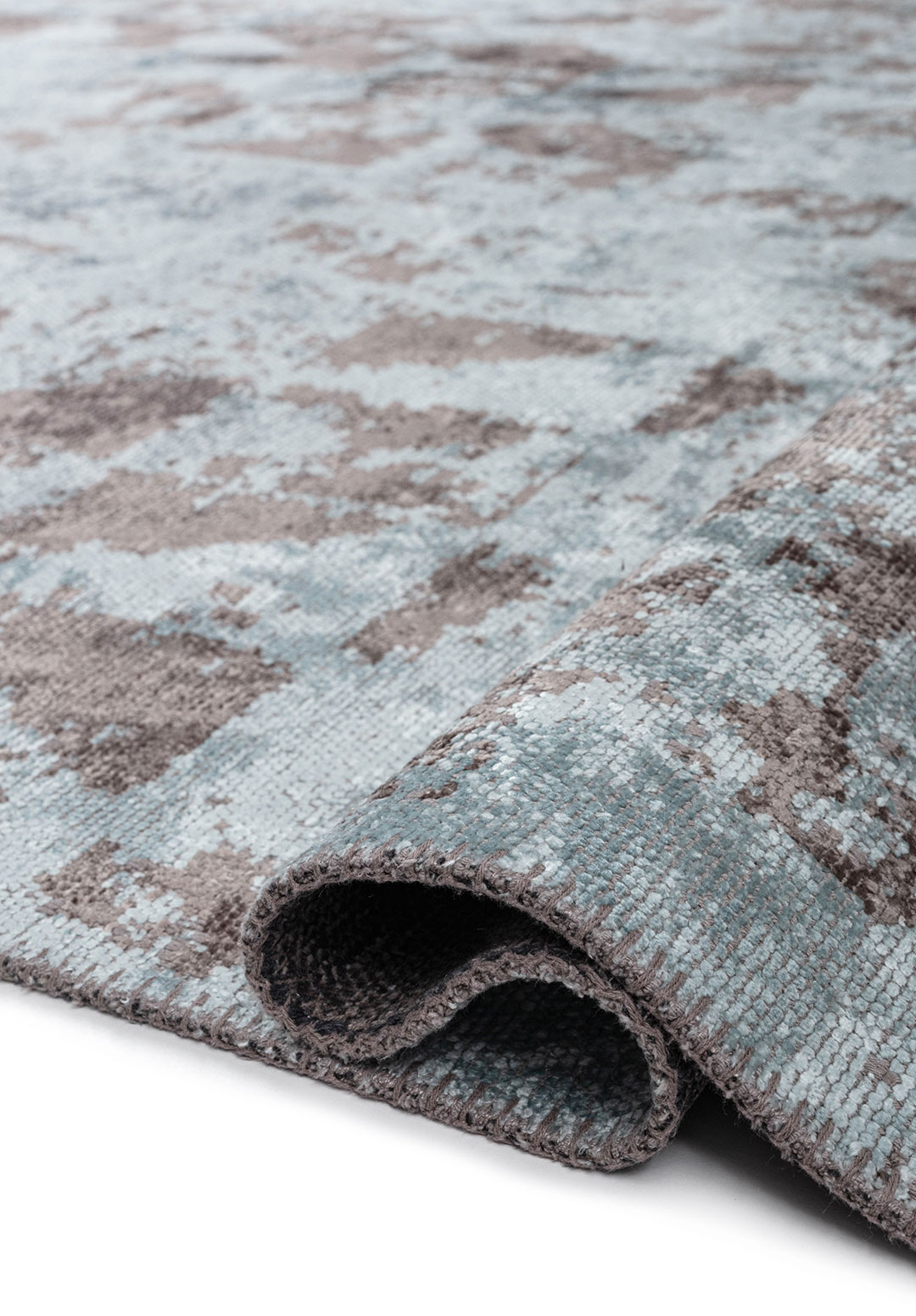 TRIANGLE ICE BLUE - DARK GREY RUG - 2