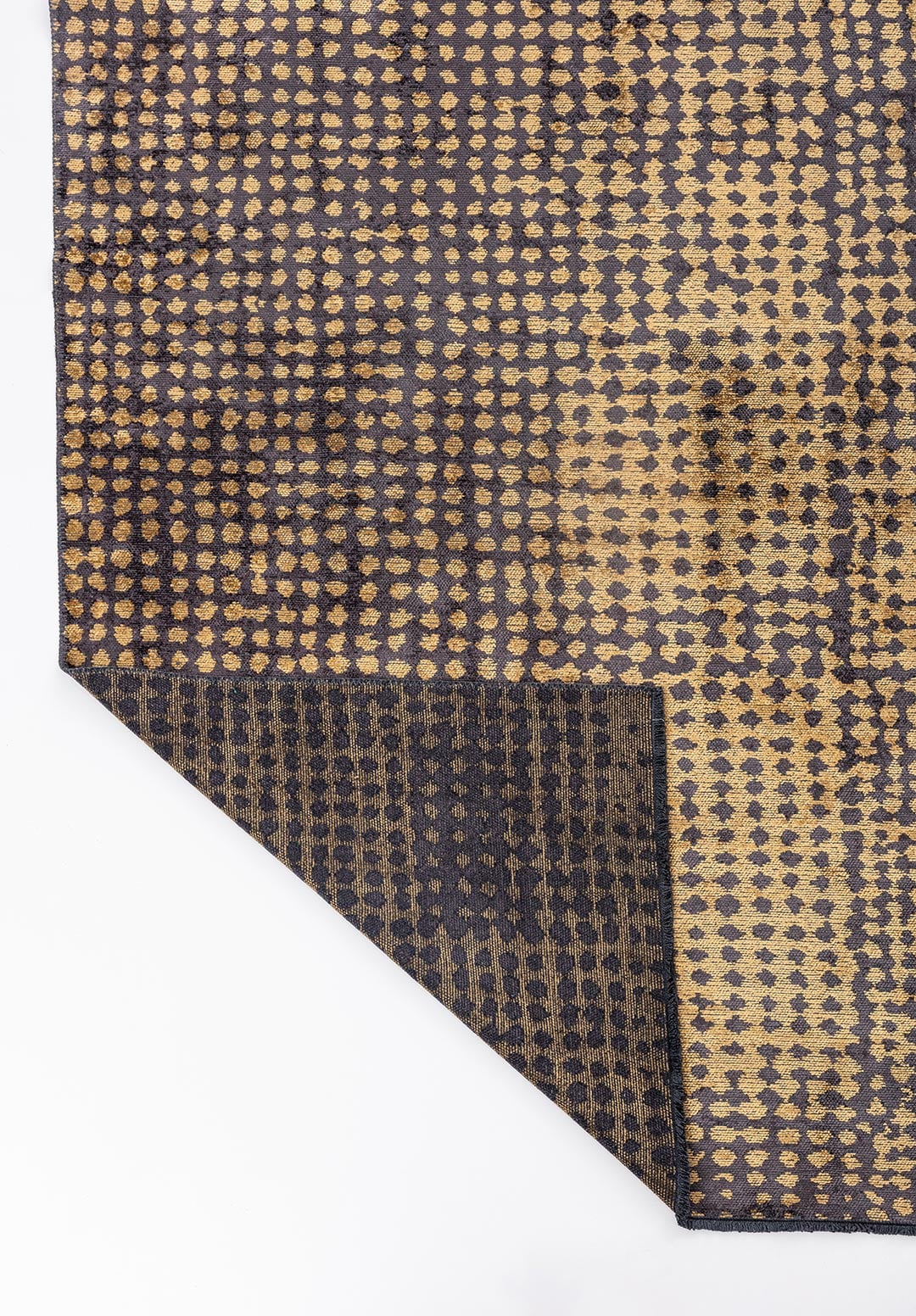 DOTS CHARCOAL - GOLD RUG - 3