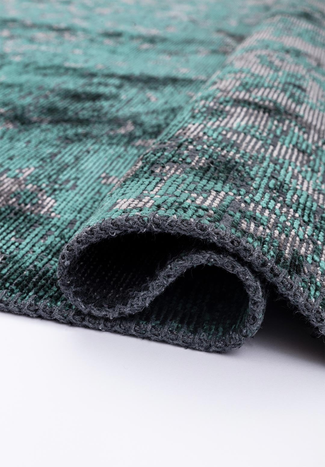 GRACE DARK GREEN - GREY RUG - 2