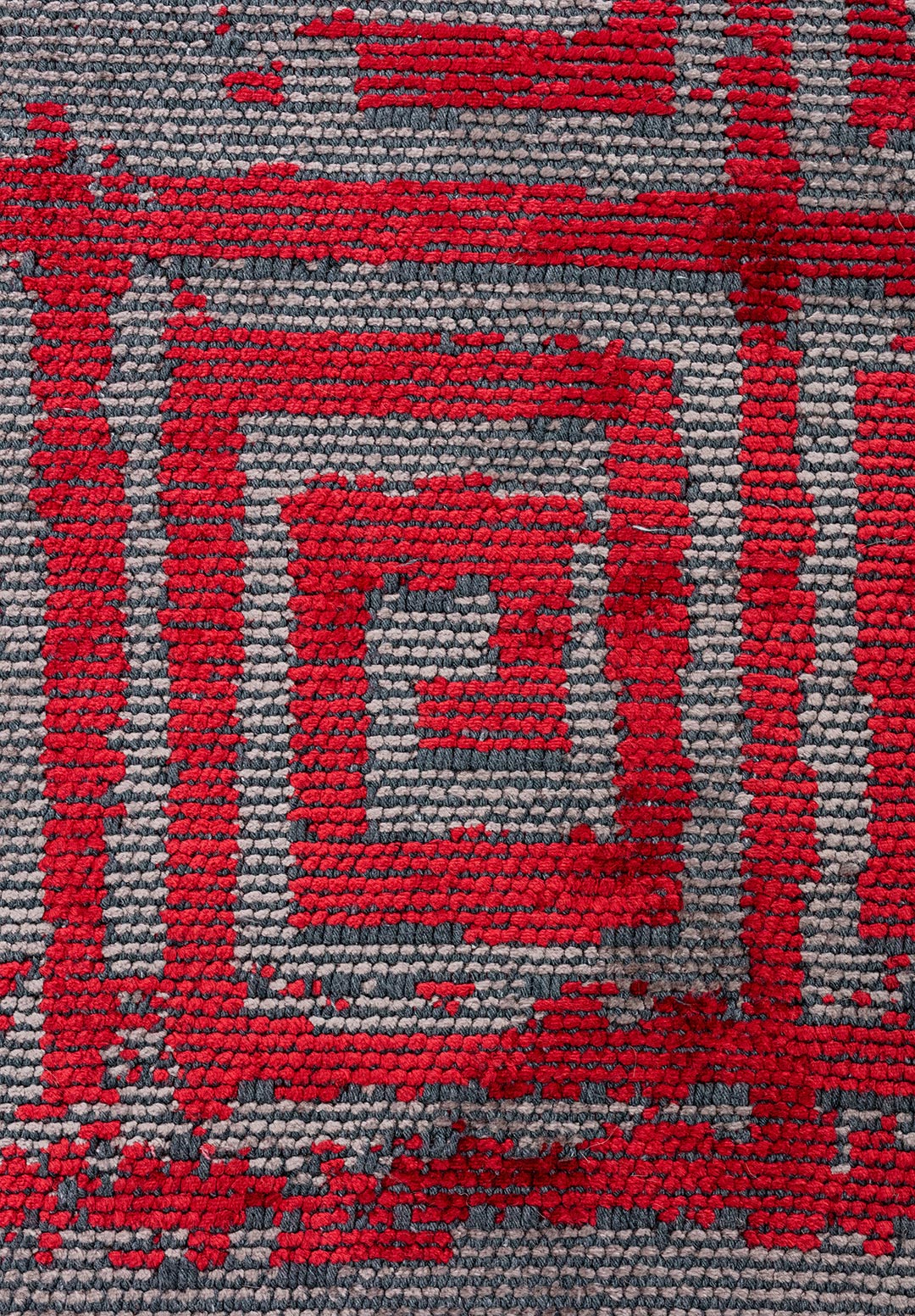 HELIX RED - DARK GREY RUG - 5