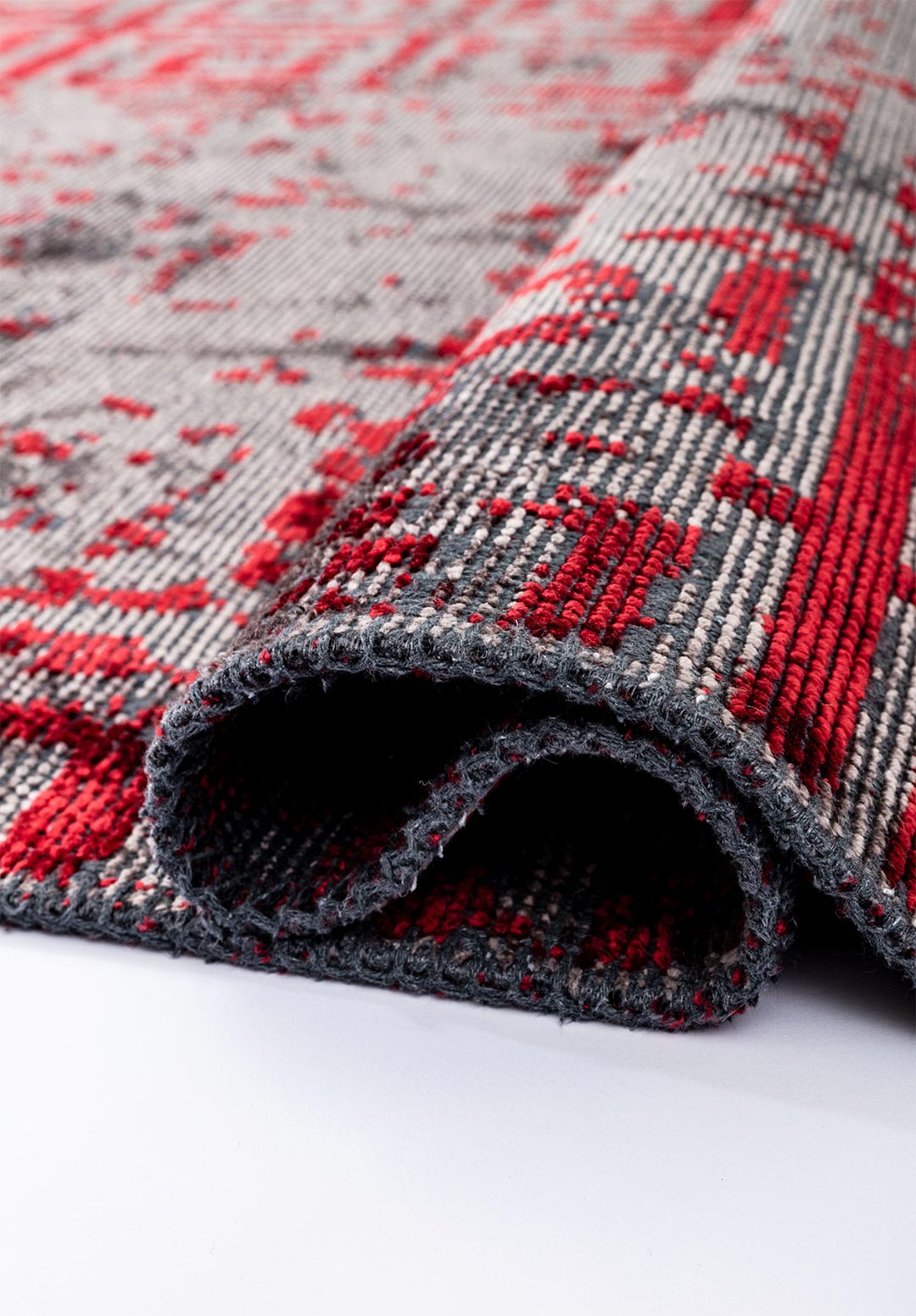 HELIX RED - DARK GREY RUG - 2
