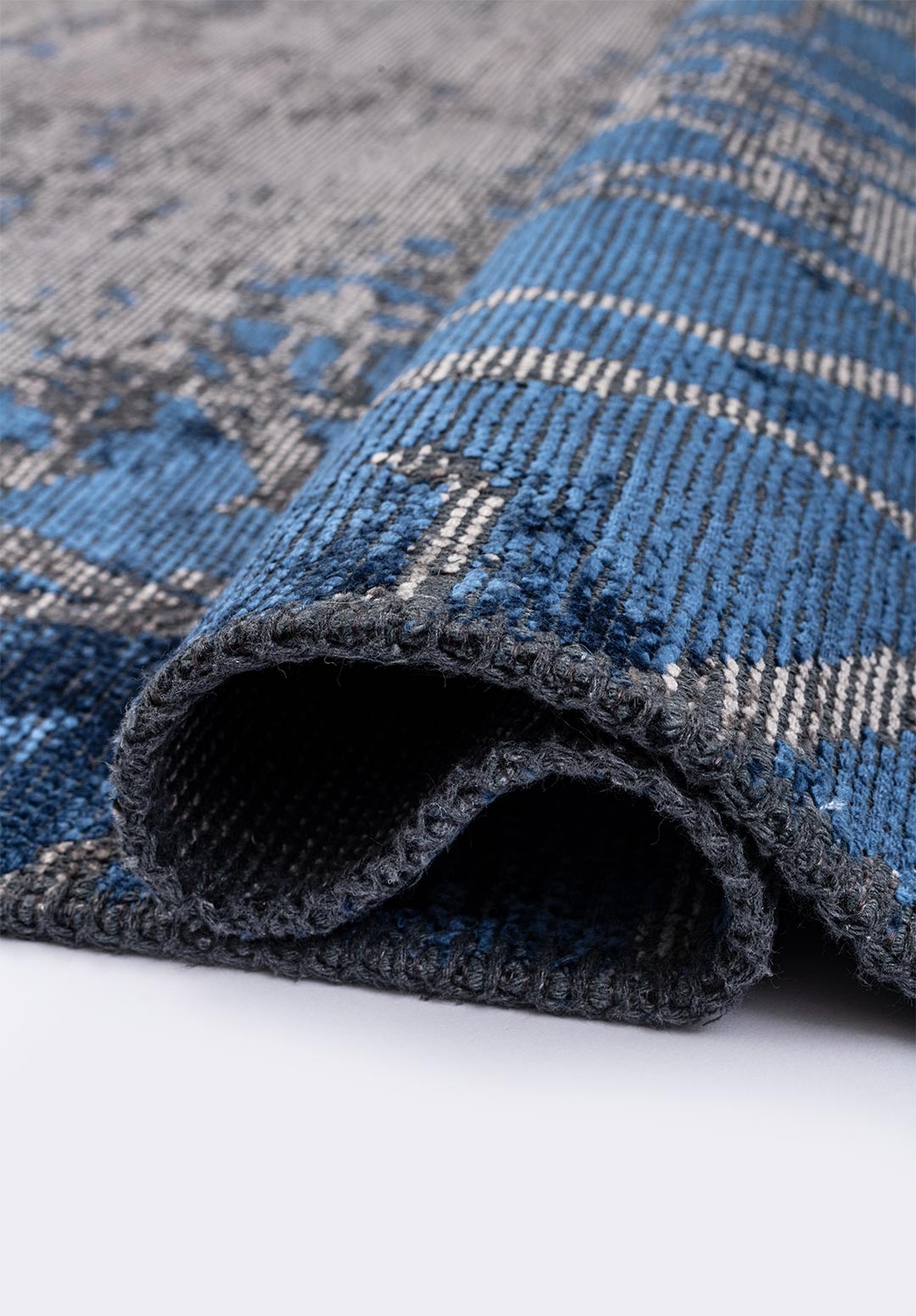 SPLASH NAVY BLUE - GREY RUG - 2