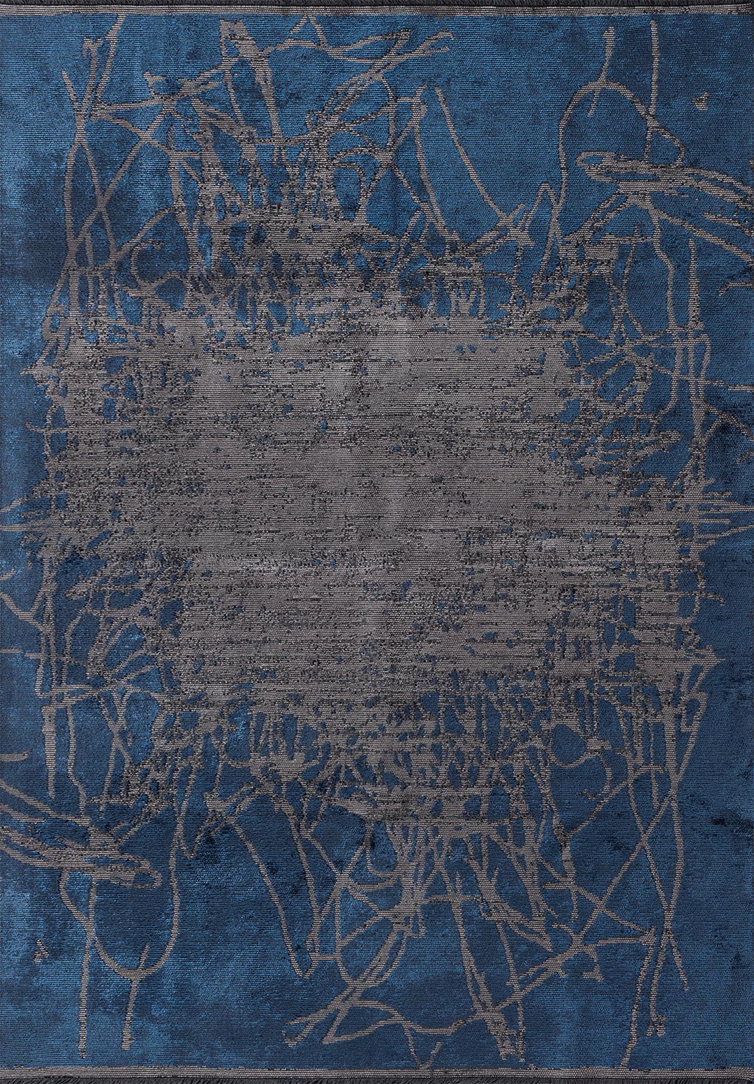 SPLASH NAVY BLUE - GREY RUG - 1