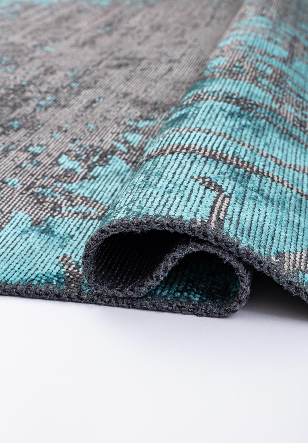 SPLASH TURQUOISE - GREY RUG - 2