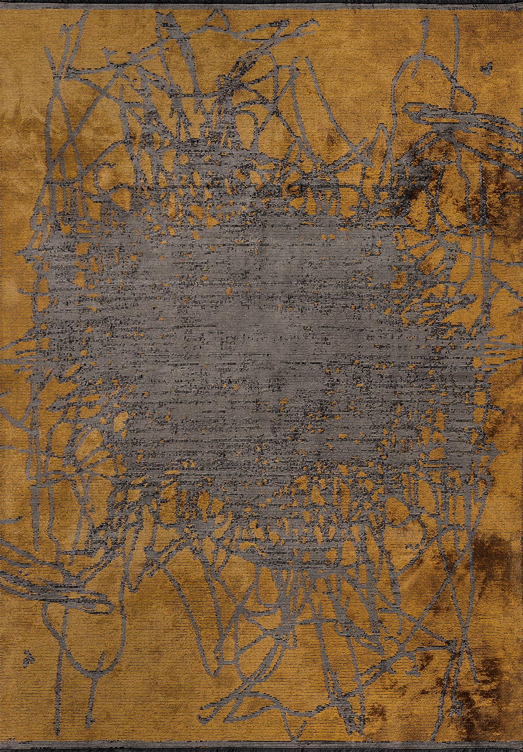 SPLASH MUSTARD - GREY RUG - 1