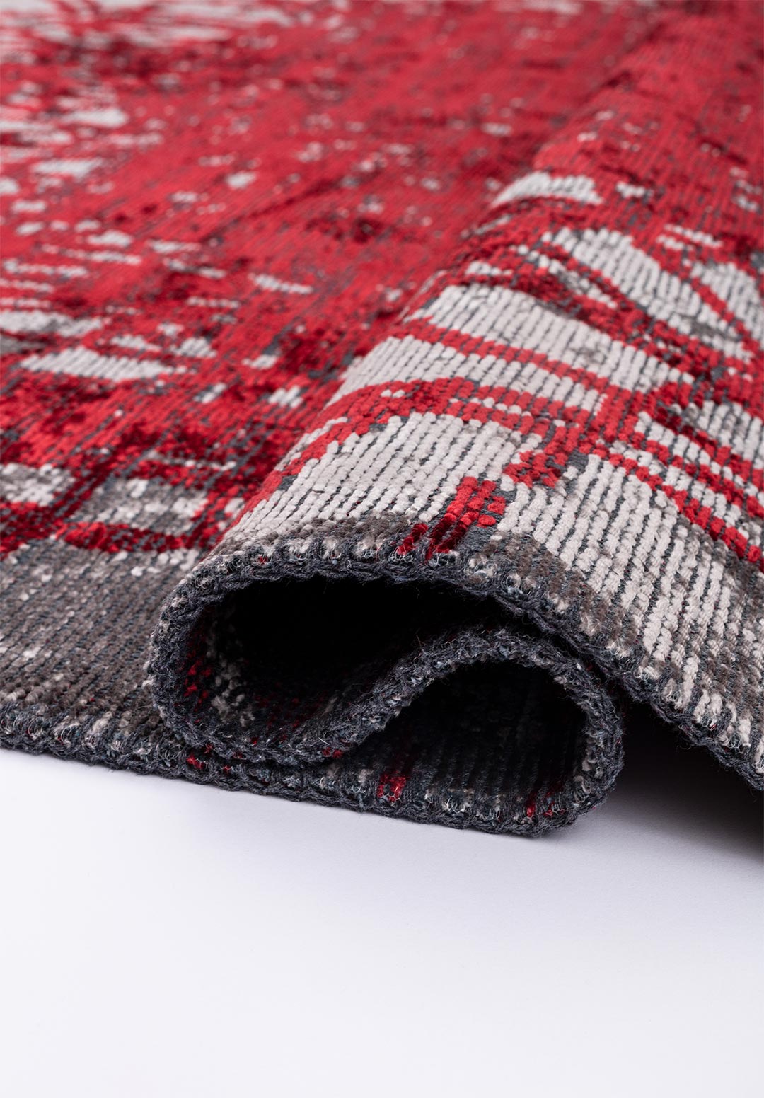 SPLASH GREY - RED RUG - 2