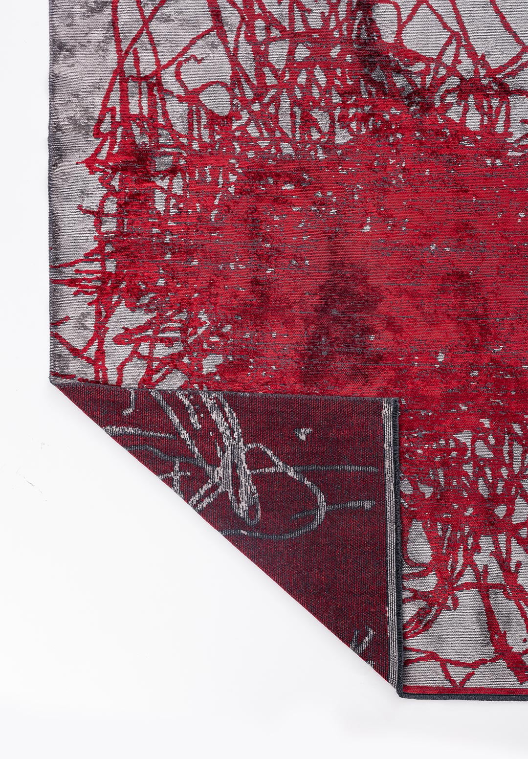 SPLASH GREY - RED RUG - 3
