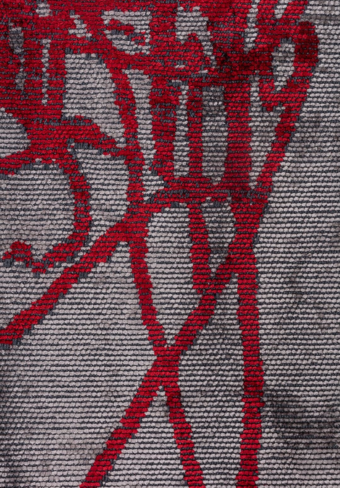 SPLASH GREY - RED RUG - 5
