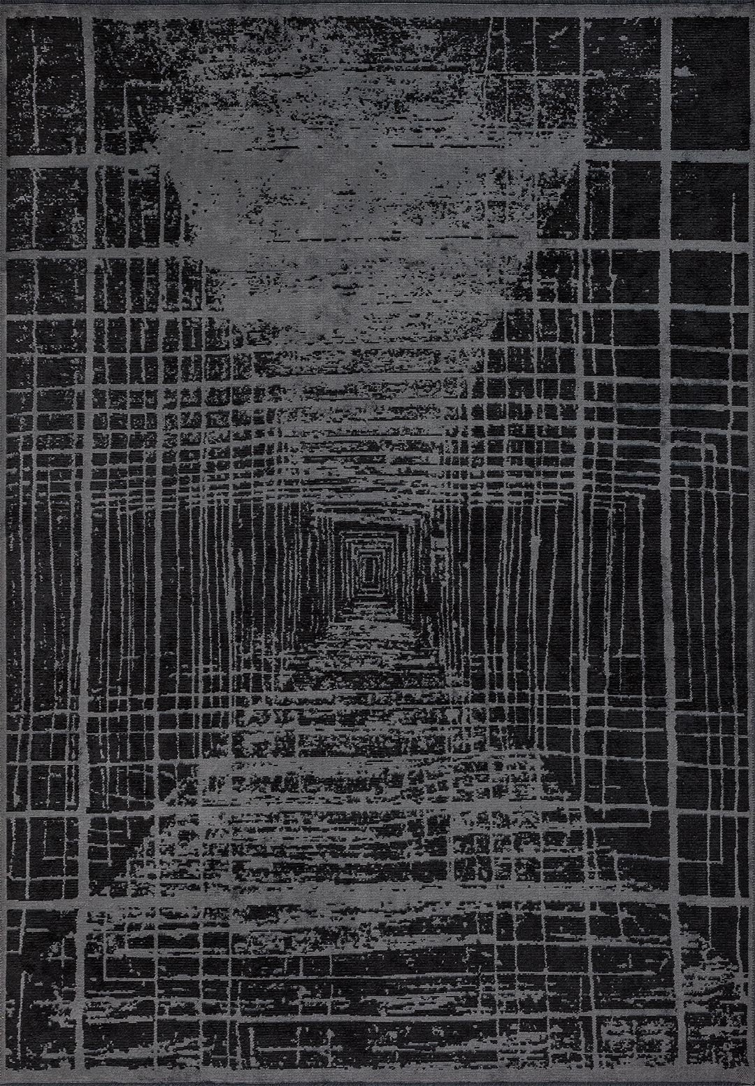 BARI BLACK - GREY RUG - 1