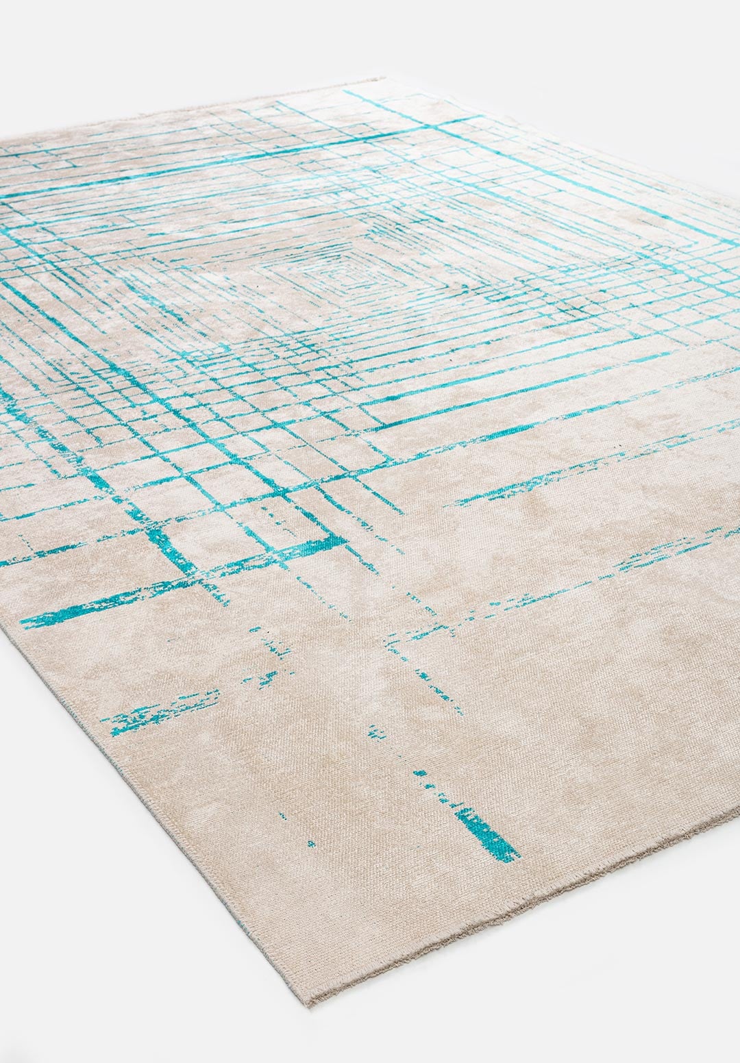 TRANI TURQUOISE - ECRU RUG - 4