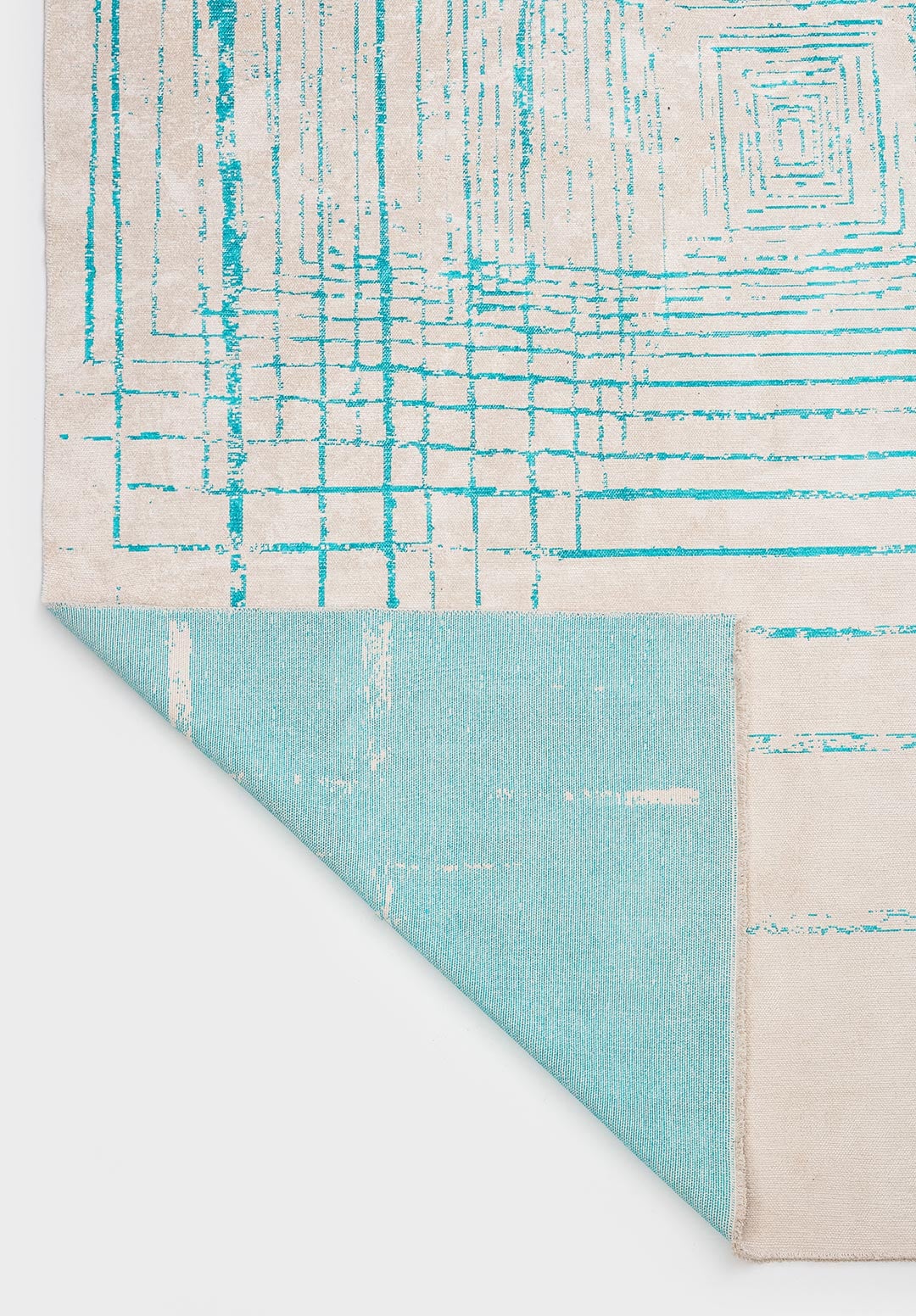 TRANI TURQUOISE - ECRU RUG - 3