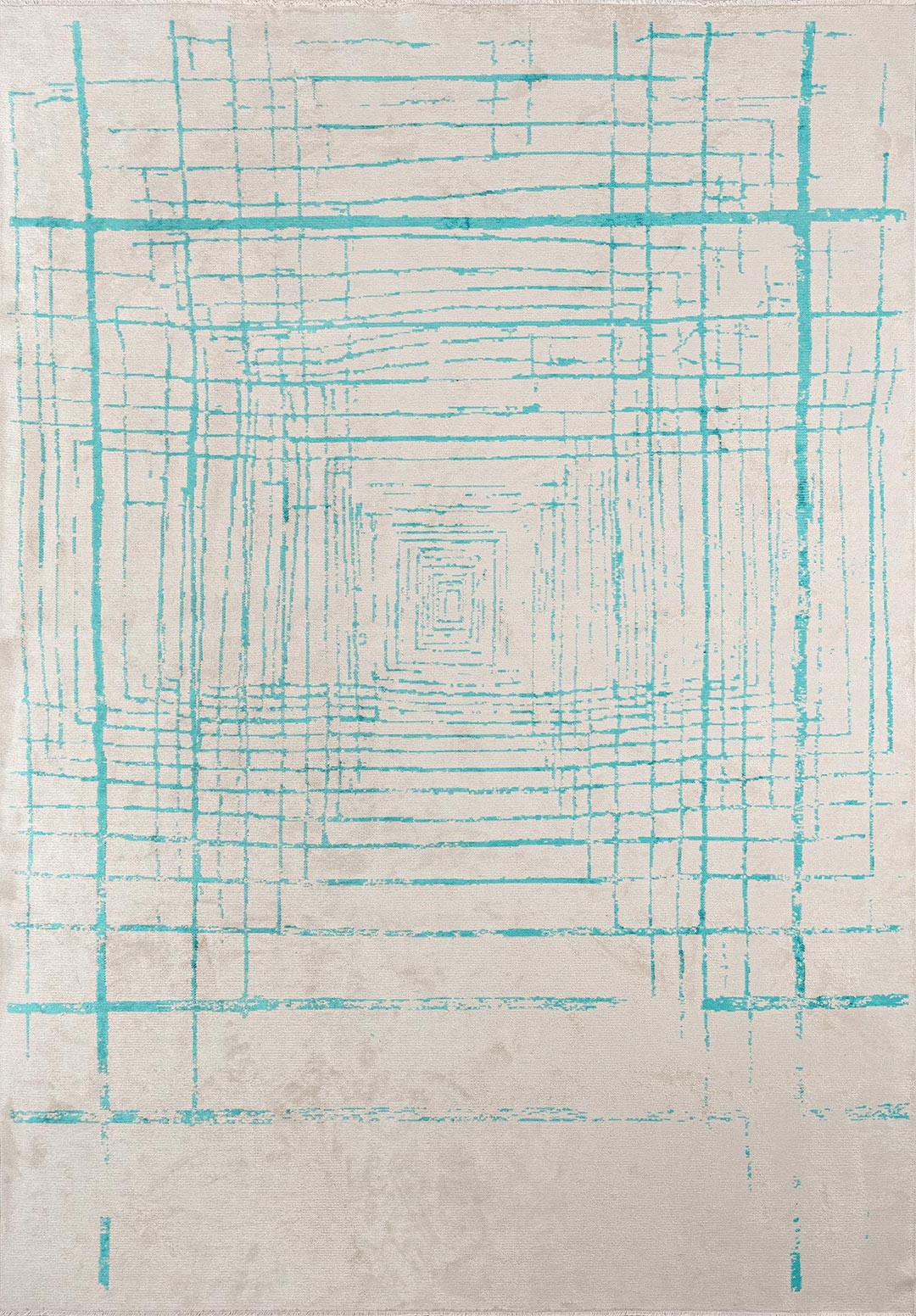 TRANI TURQUOISE - ECRU RUG - 1