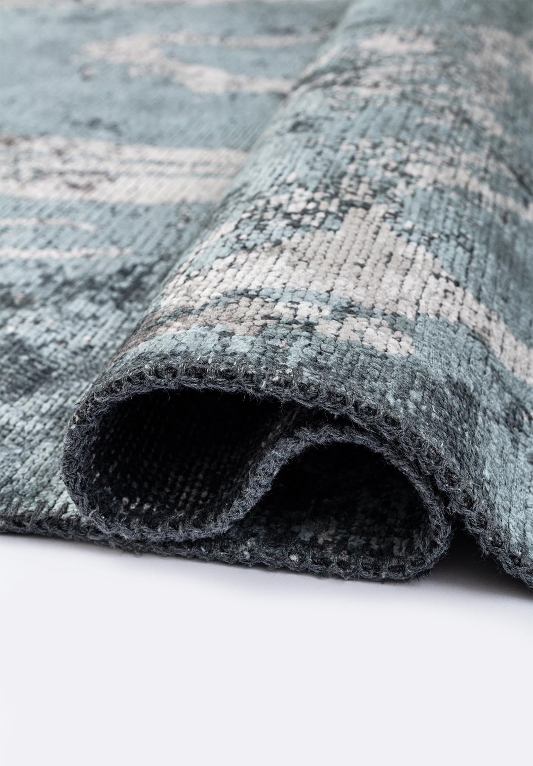 SMOKE LIGHT GREY - BLUE RUG - 2