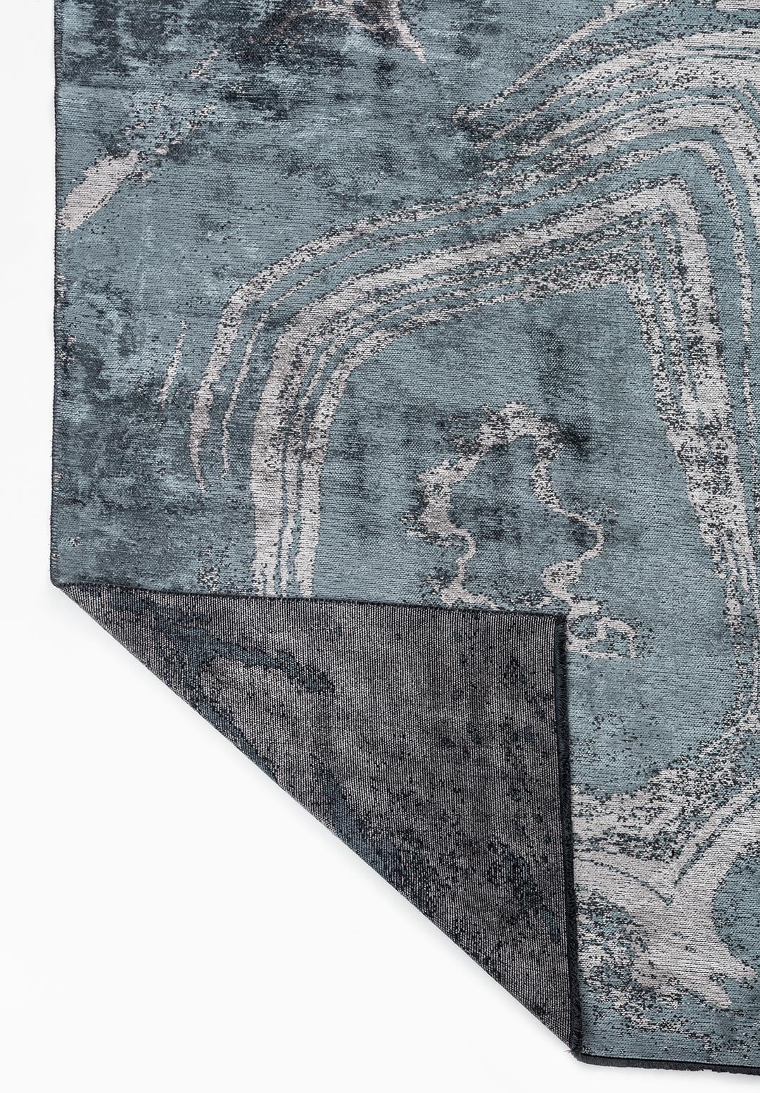SMOKE LIGHT GREY - BLUE RUG - 3