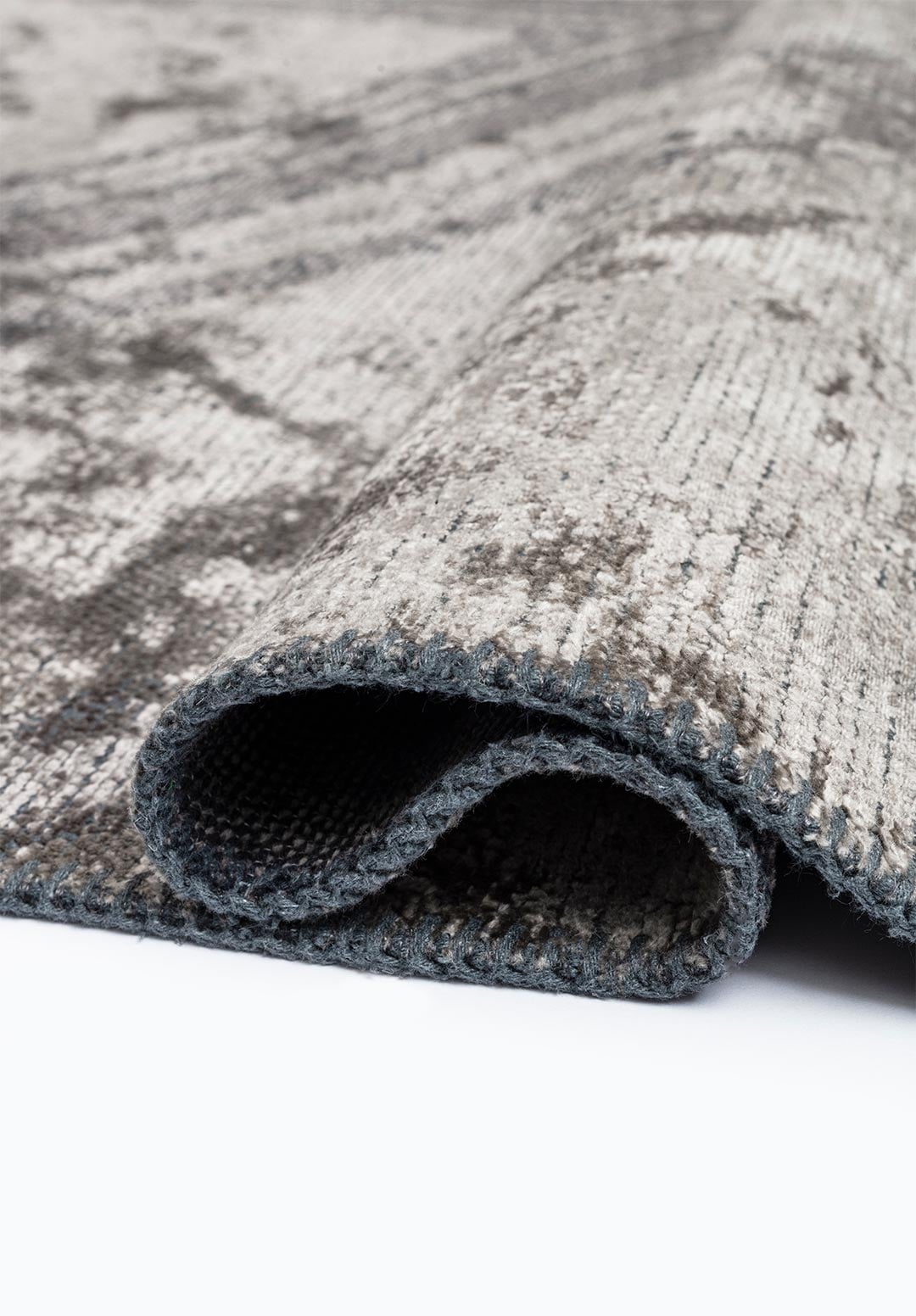 SMOKE DARK GREY - CREAM RUG - 2