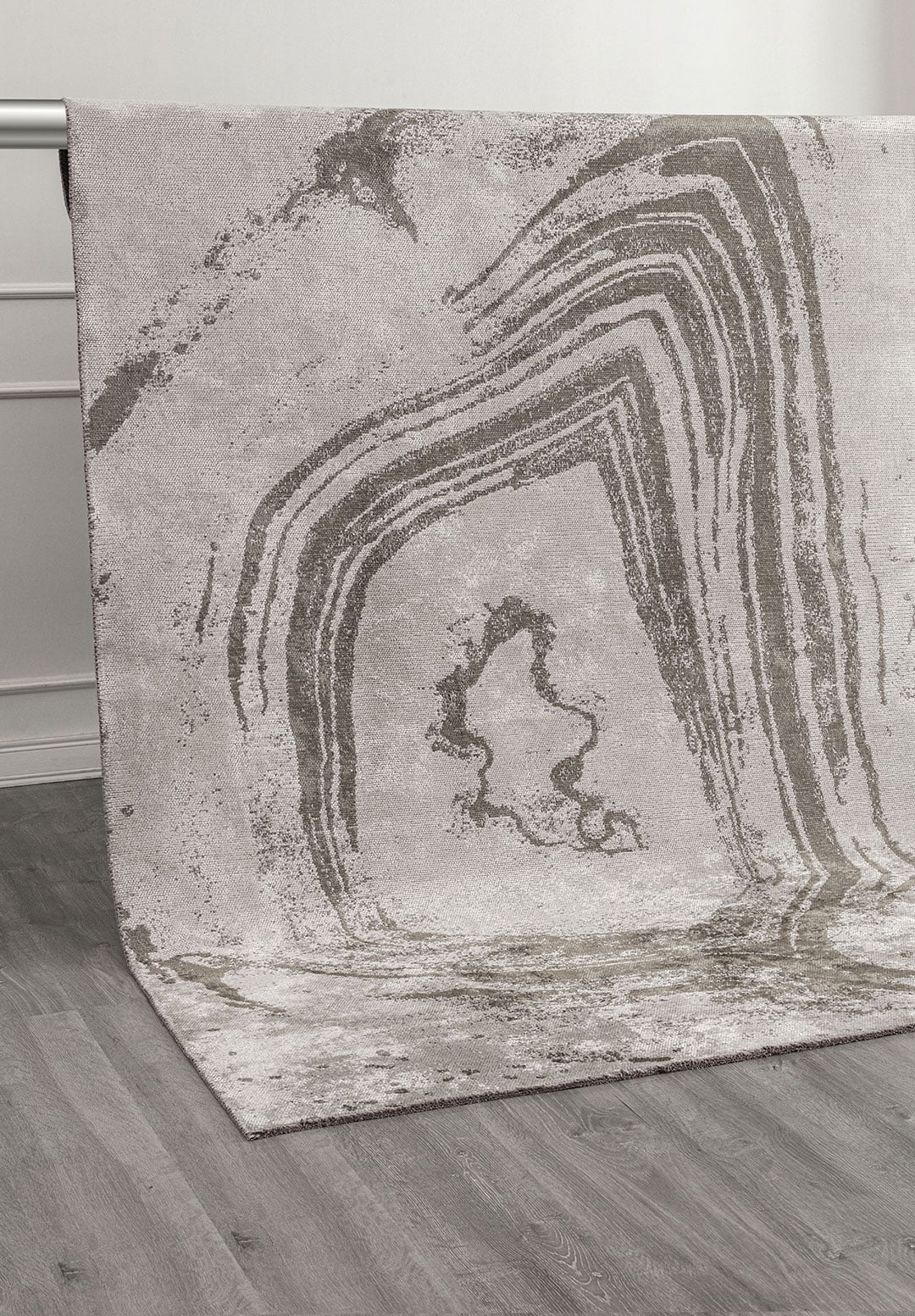 SMOKE KHAKI - LIGHT CREAM RUG - 4
