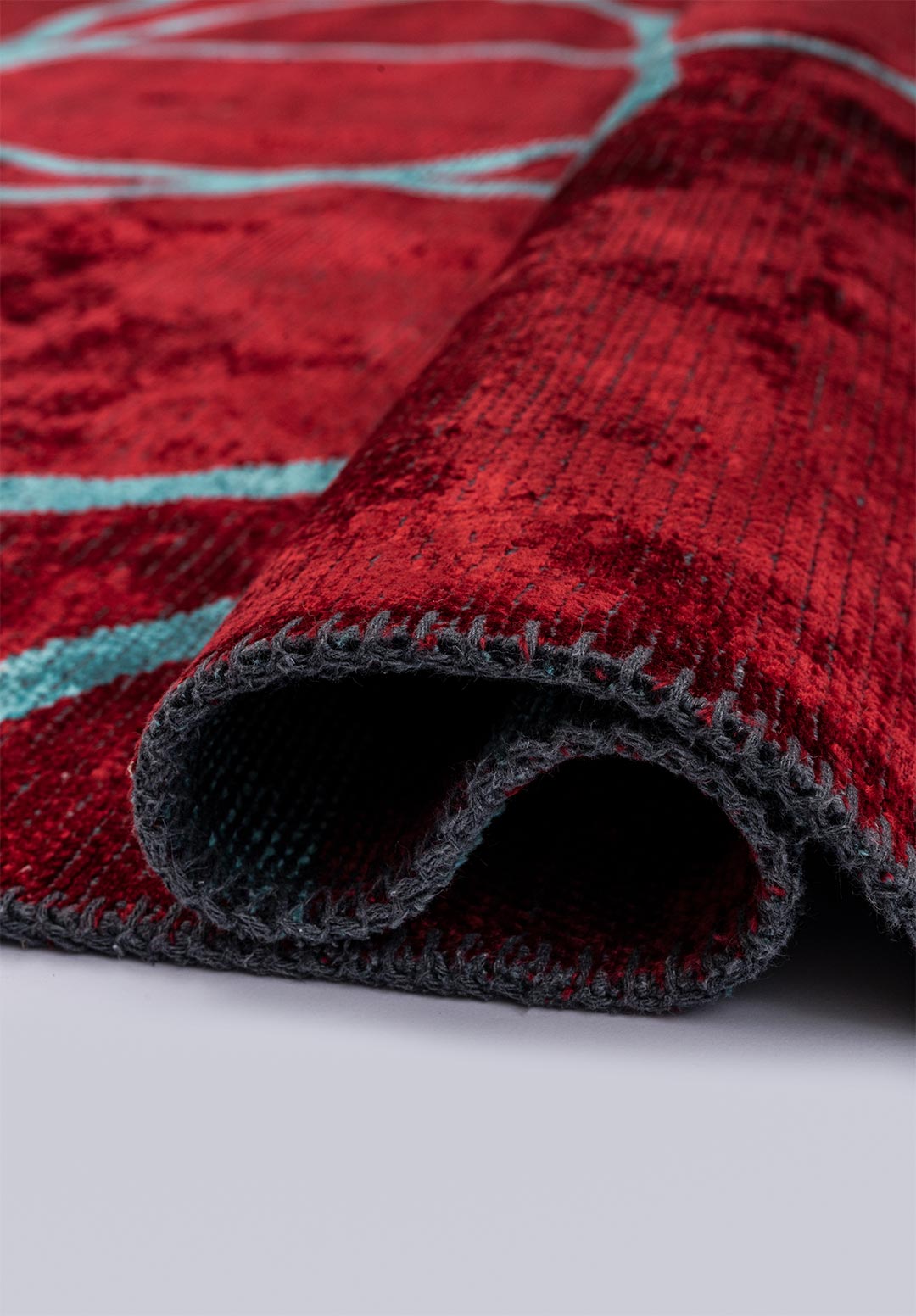 ROPE TURQUOISE - RED RUG - 2