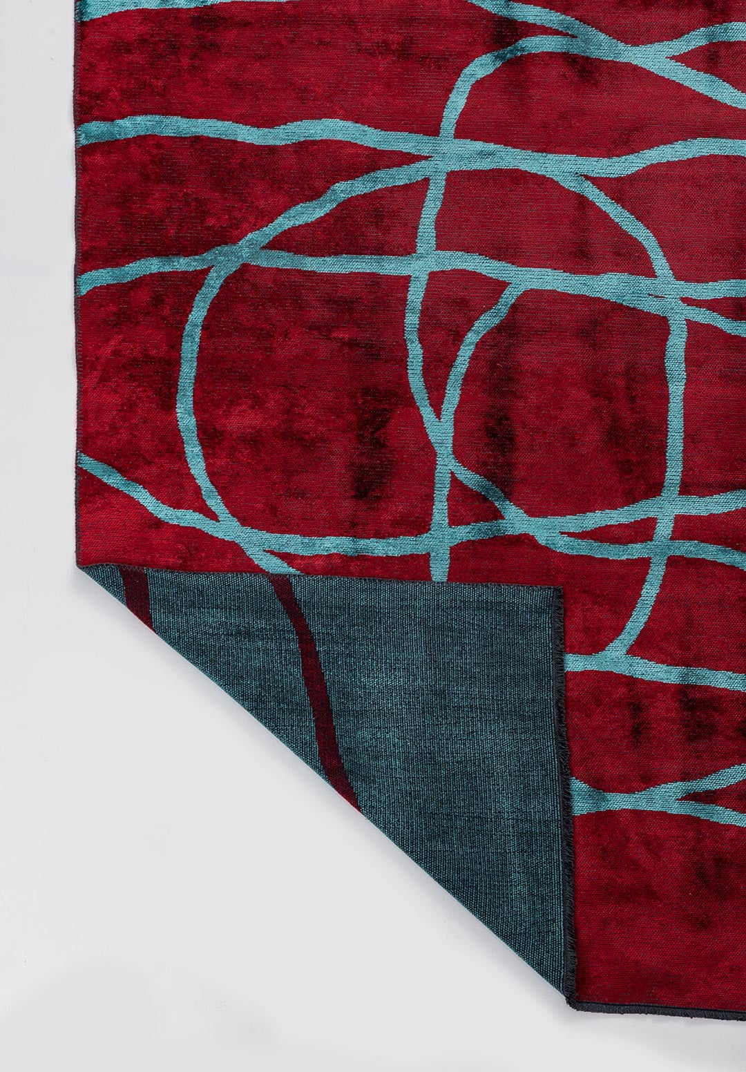 ROPE TURQUOISE - RED RUG - 3