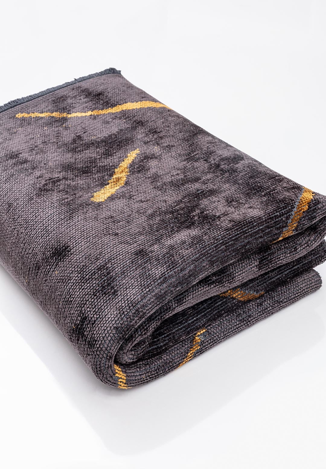 WAVE MUSTARD - CHARCOAL RUG - 4