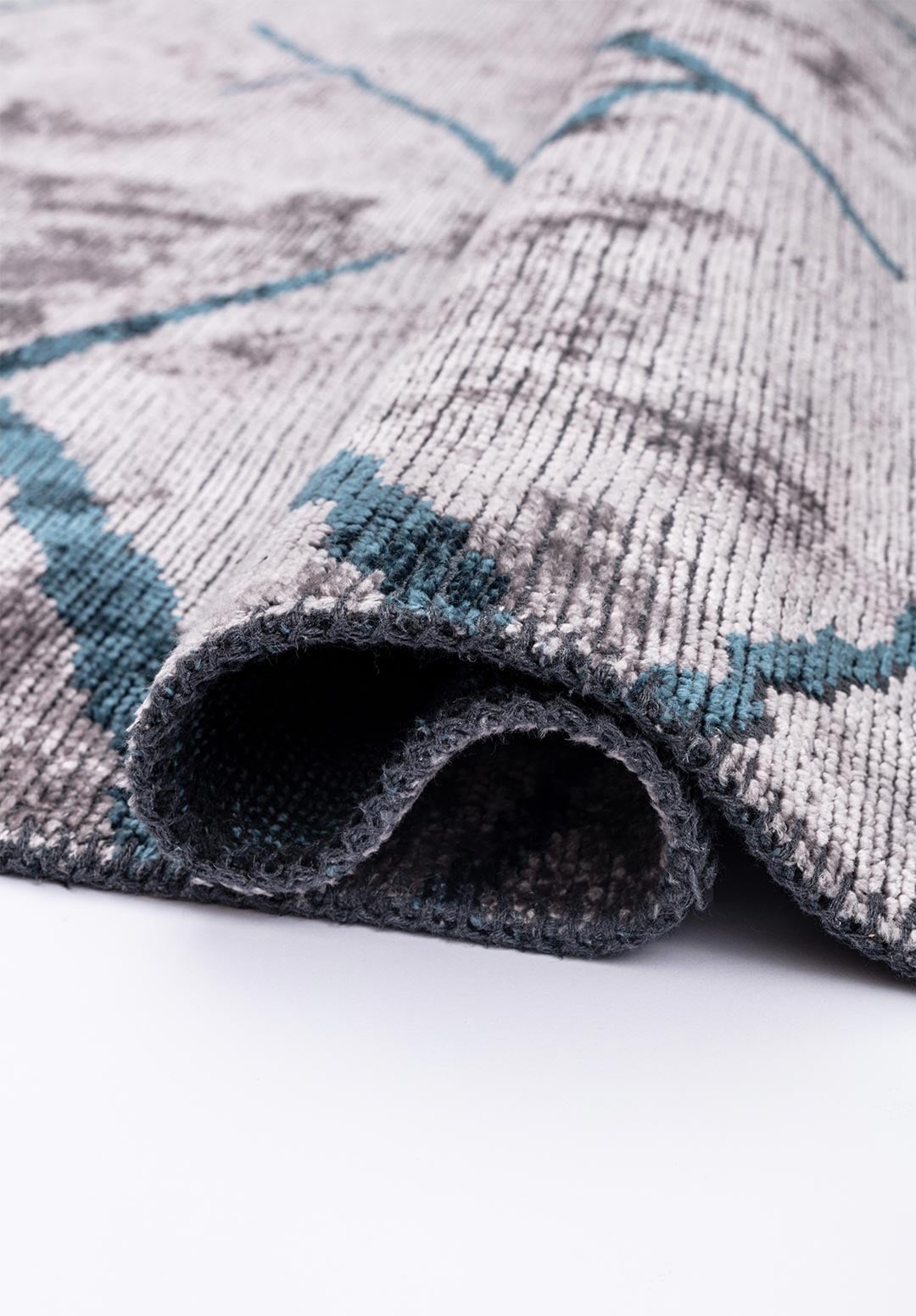 WAVE PETROL - LIGHT GREY RUG - 2