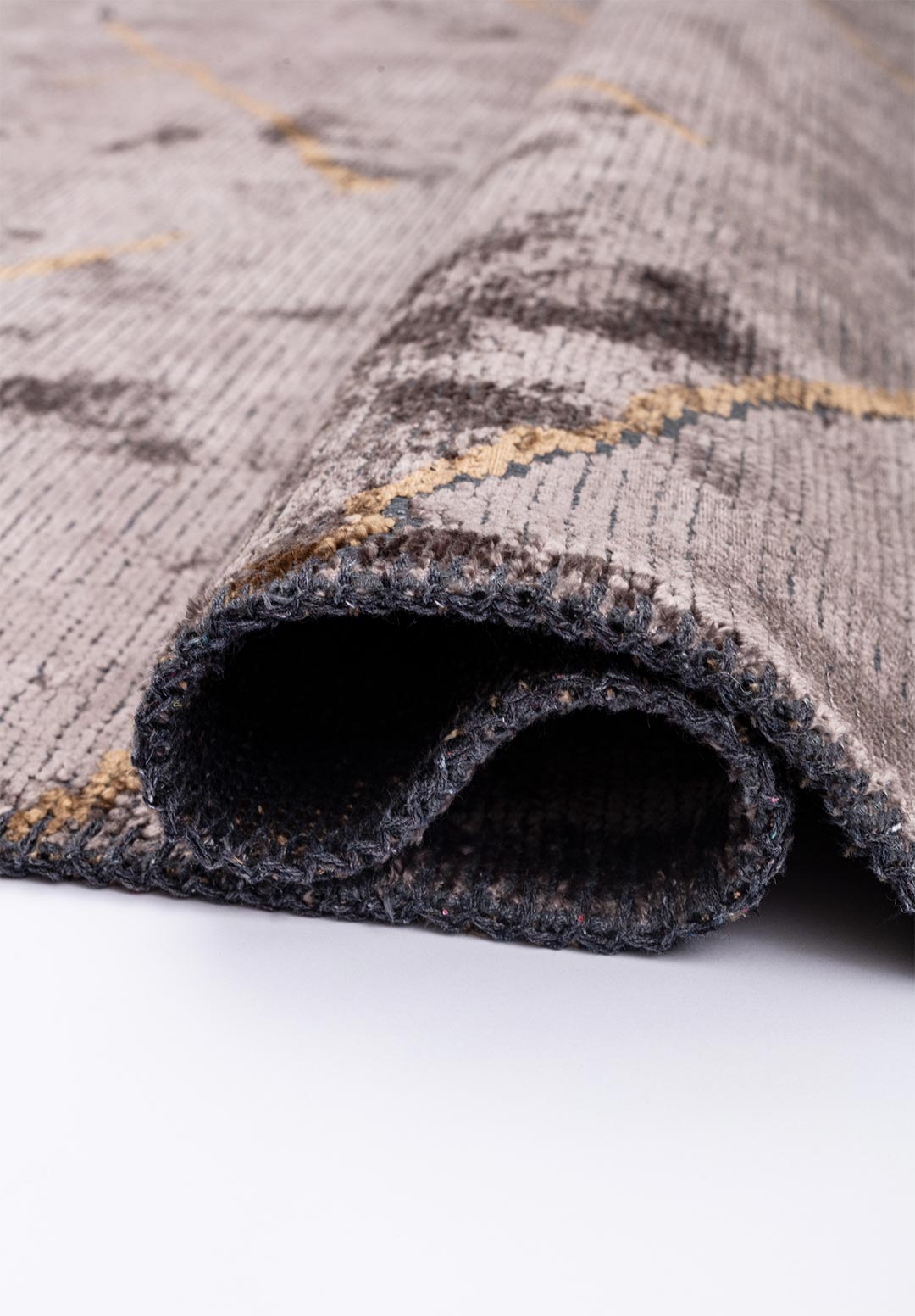WAVE LIGHT BROWN - DARK GREY RUG - 2