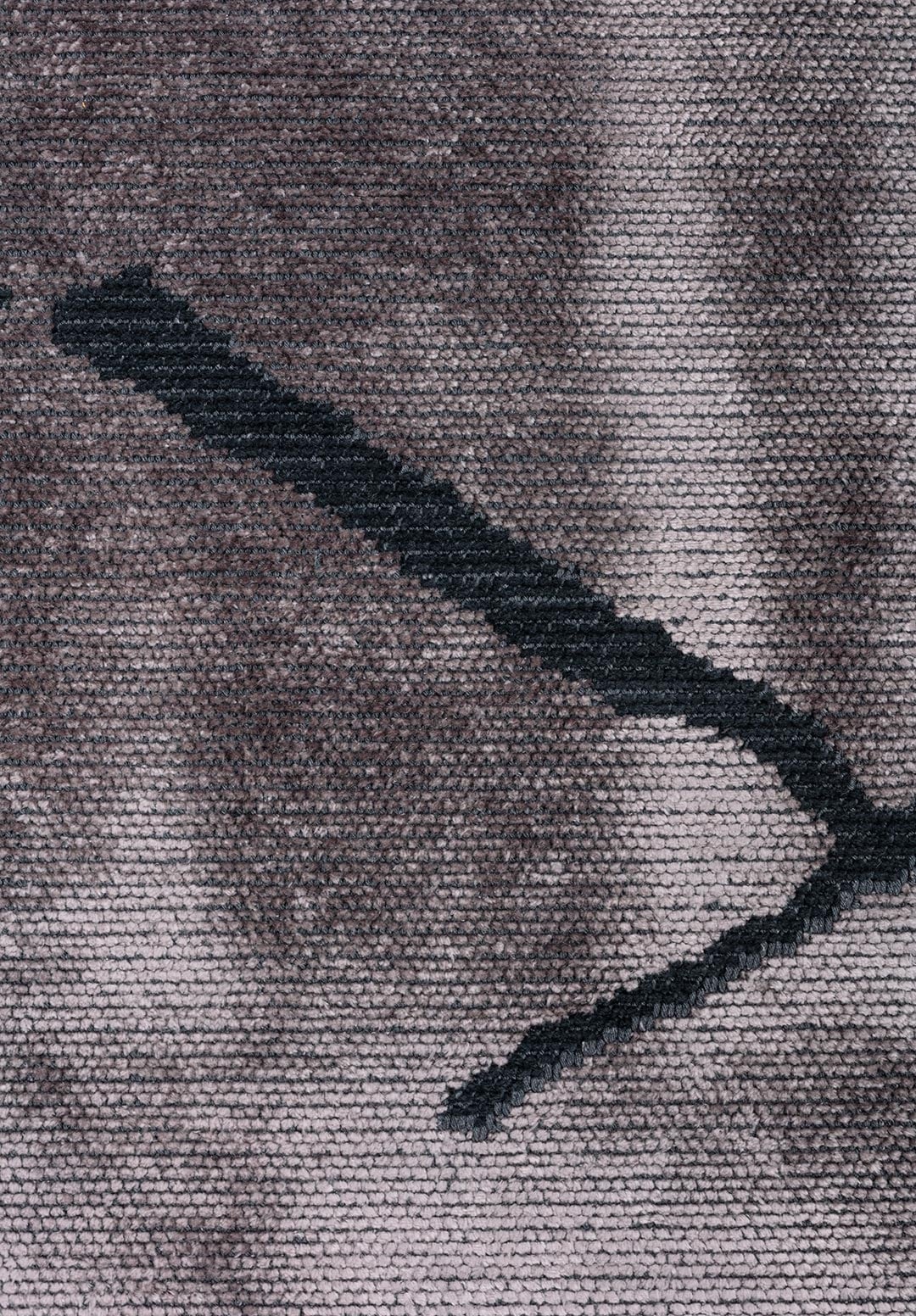 WAVE MATTE BLACK - LIGHT GREY RUG - 5