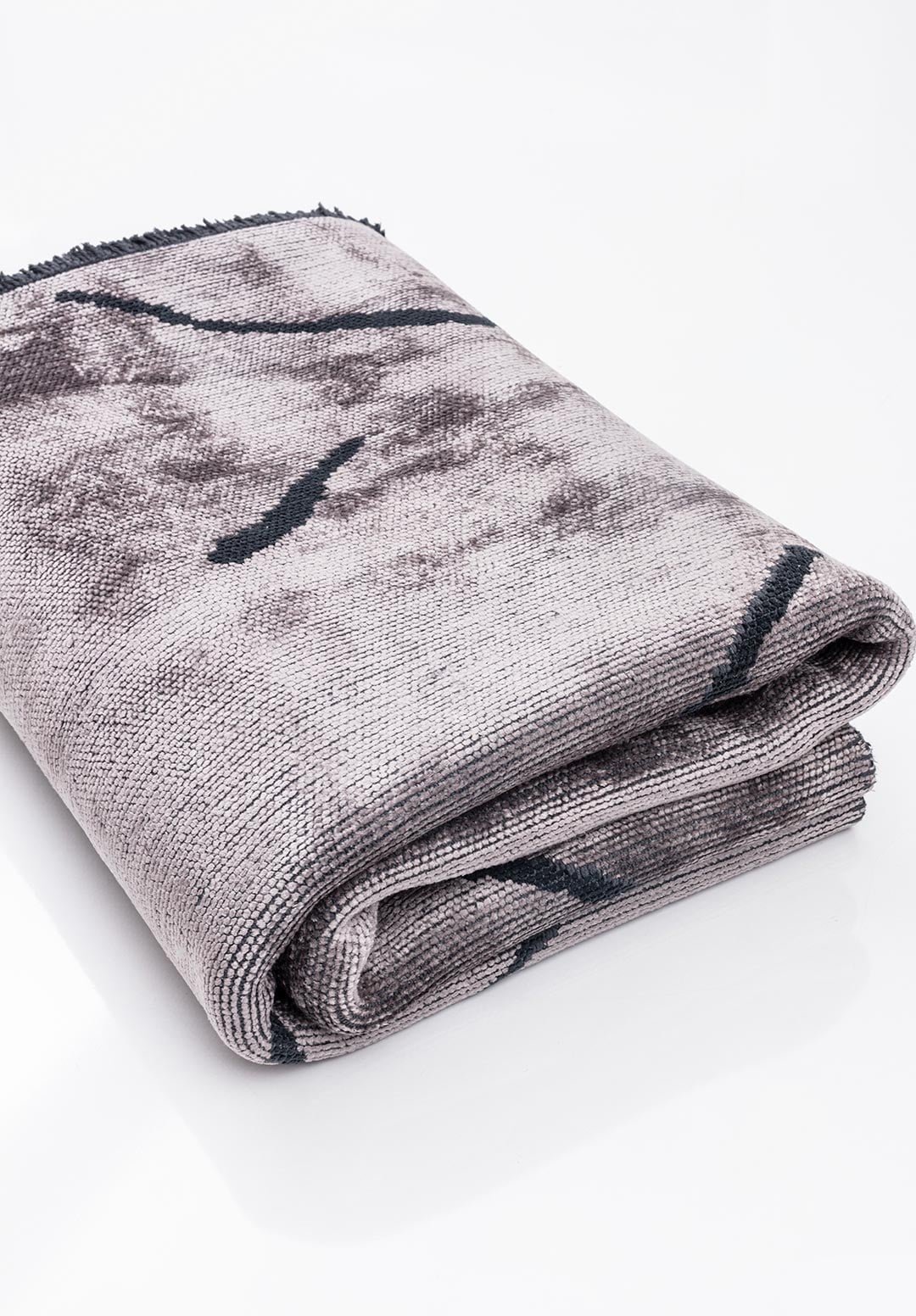 WAVE MATTE BLACK - LIGHT GREY RUG - 4