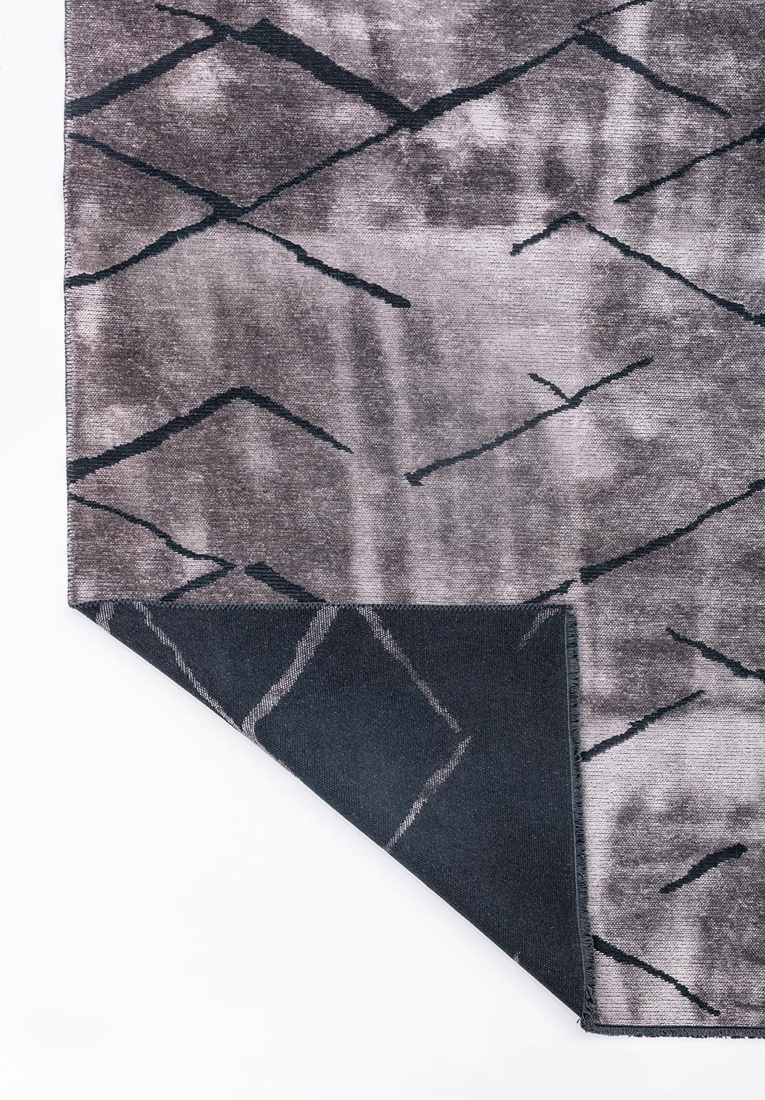 WAVE MATTE BLACK - LIGHT GREY RUG - 3
