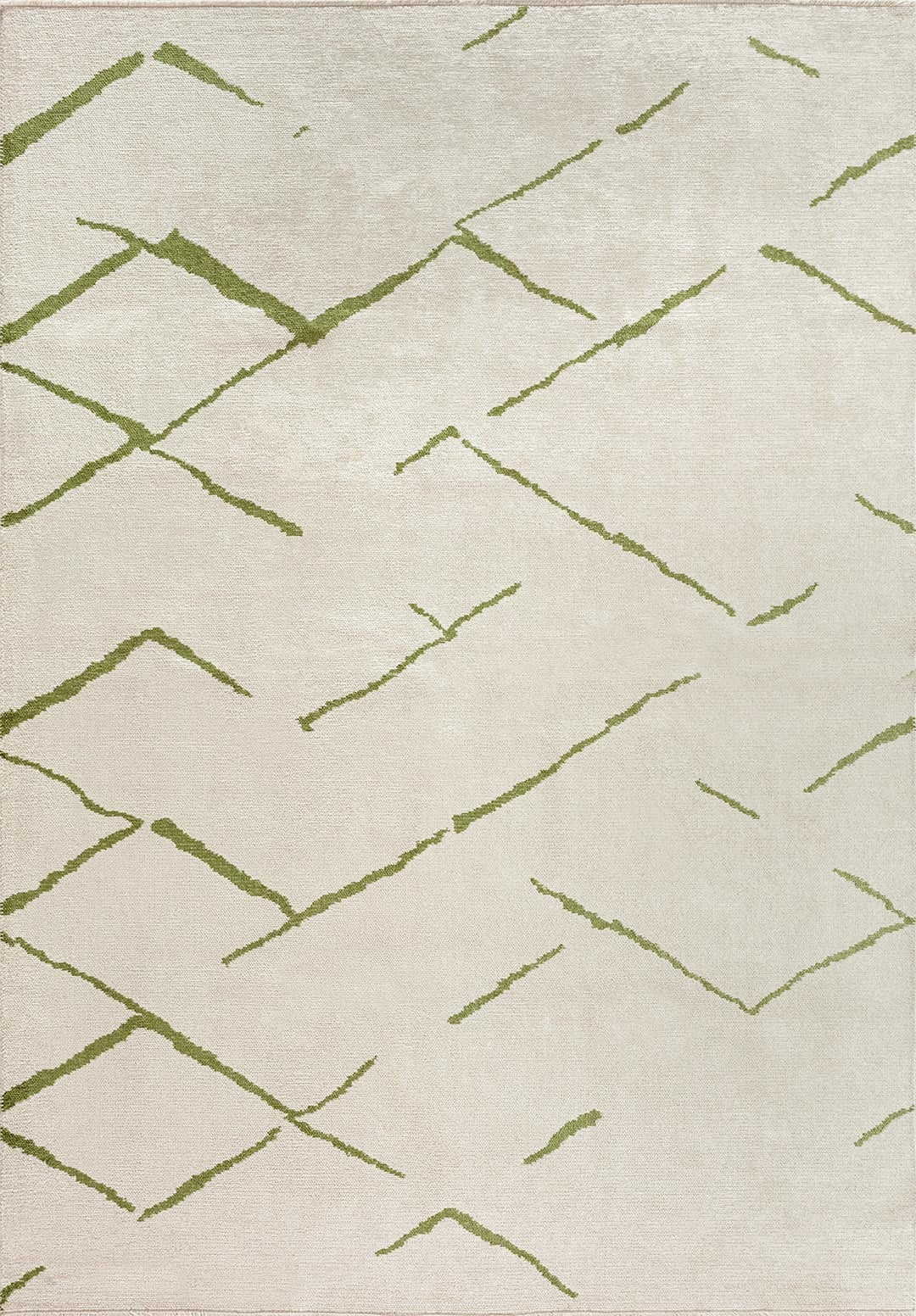 WAVE GREEN - ECRU RUG - 1