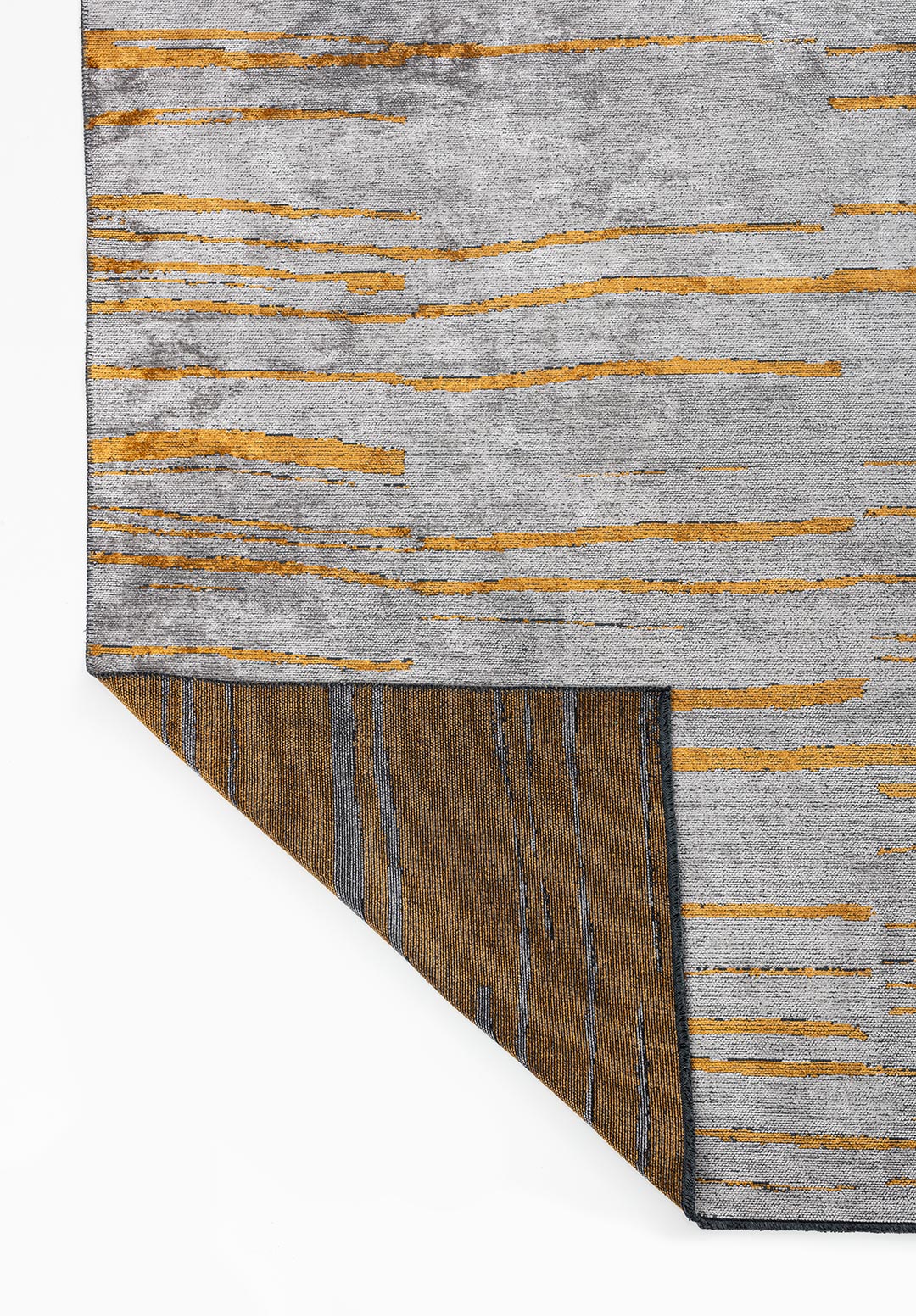 FLOW MUSTARD - GREY RUG - 3