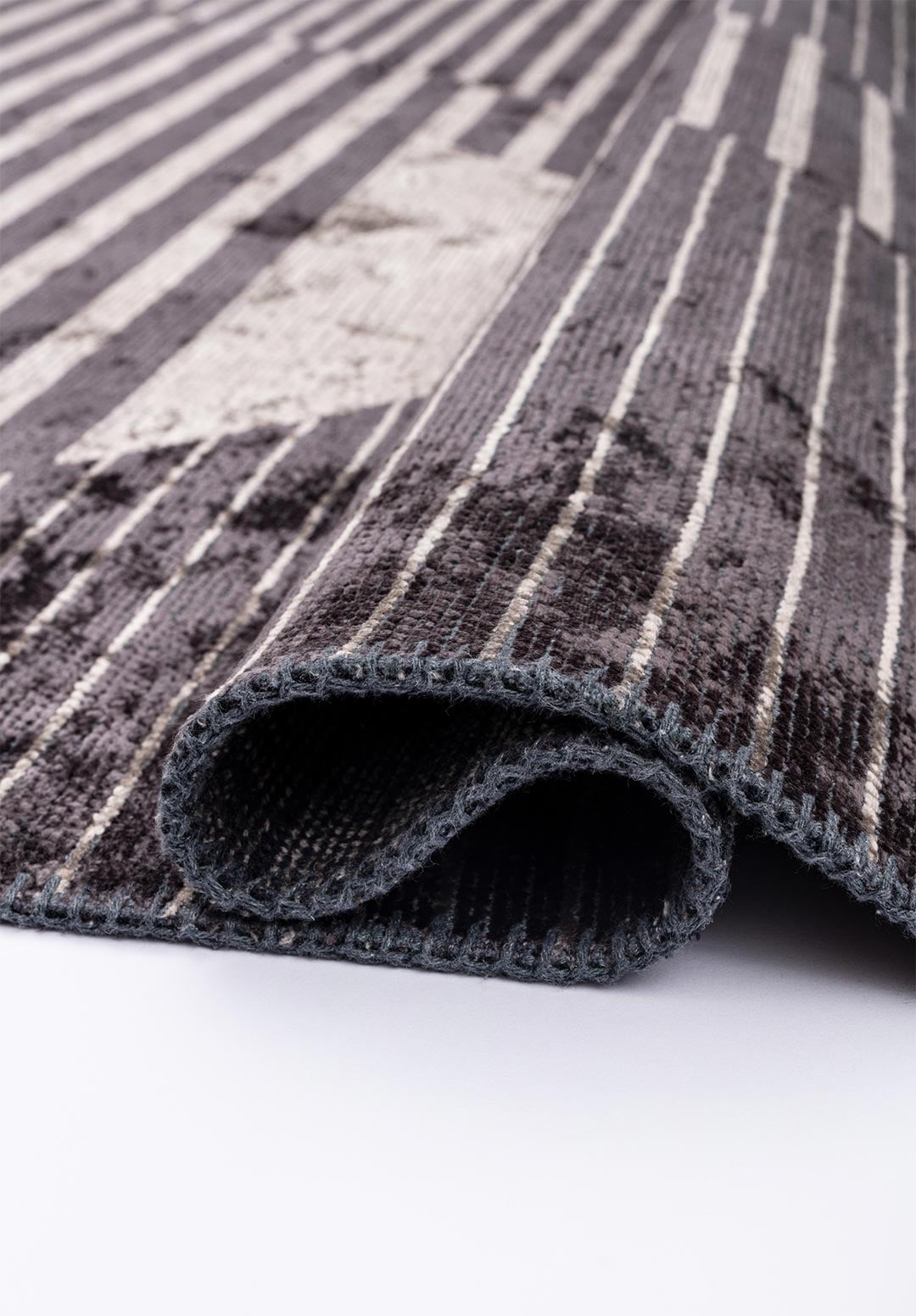 LINES CHARCOAL - BEIGE RUG - 2