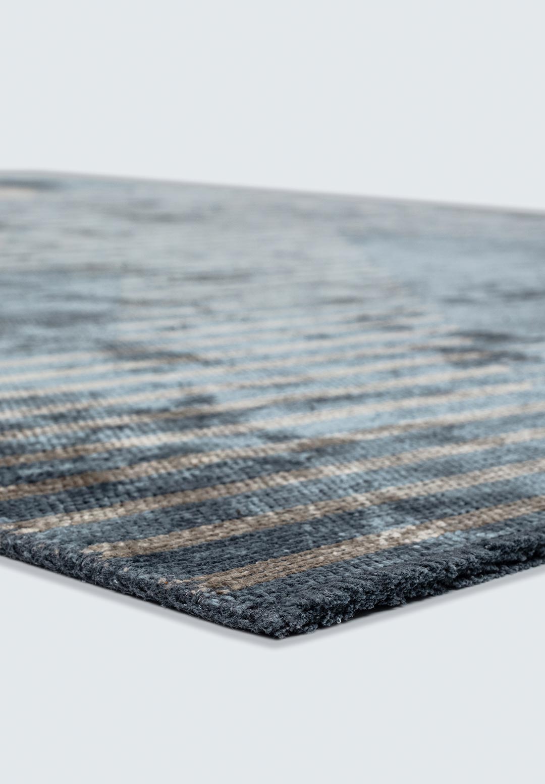LINES BLUE - BEIGE RUG - 4