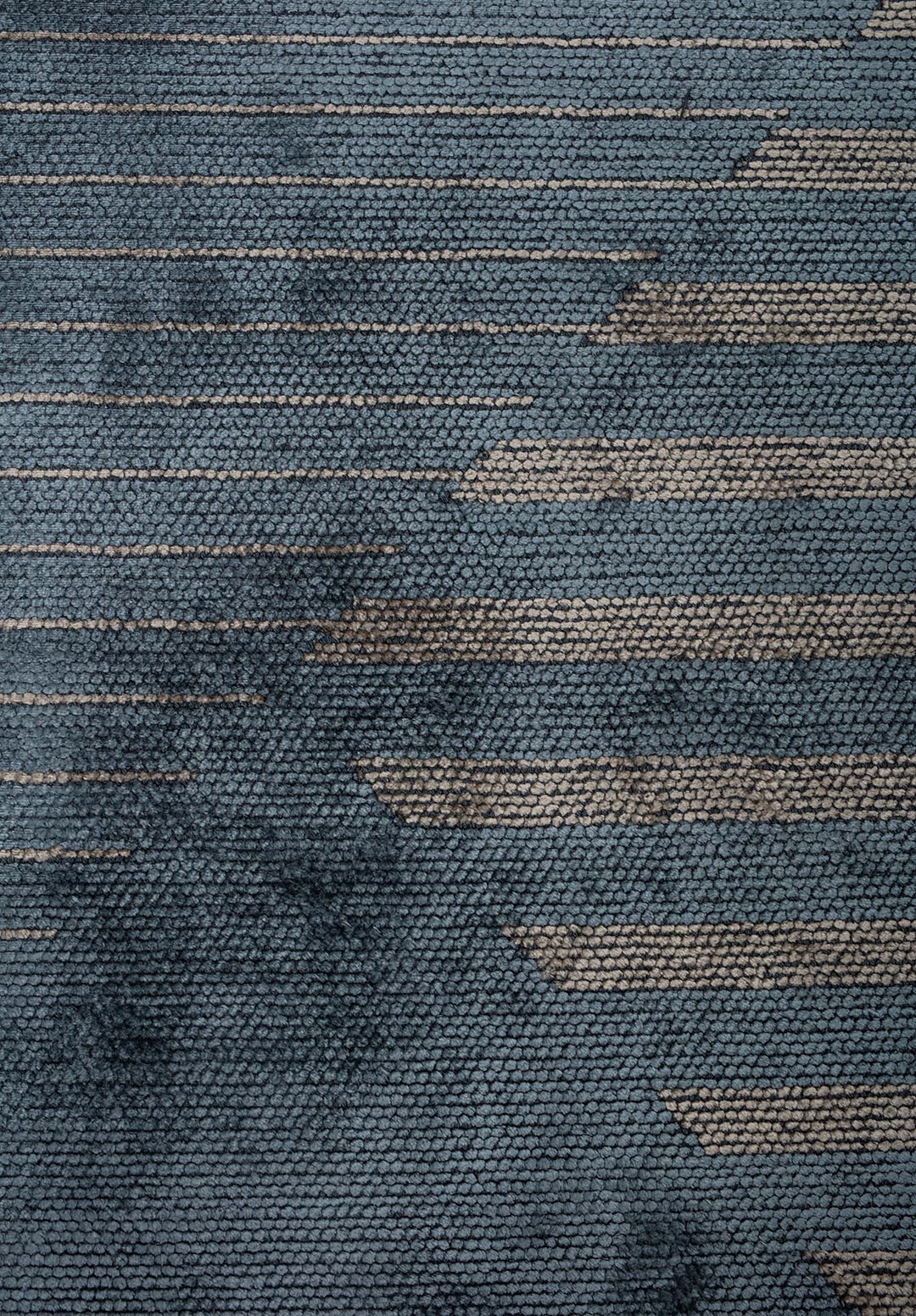 LINES BLUE - BEIGE RUG - 5