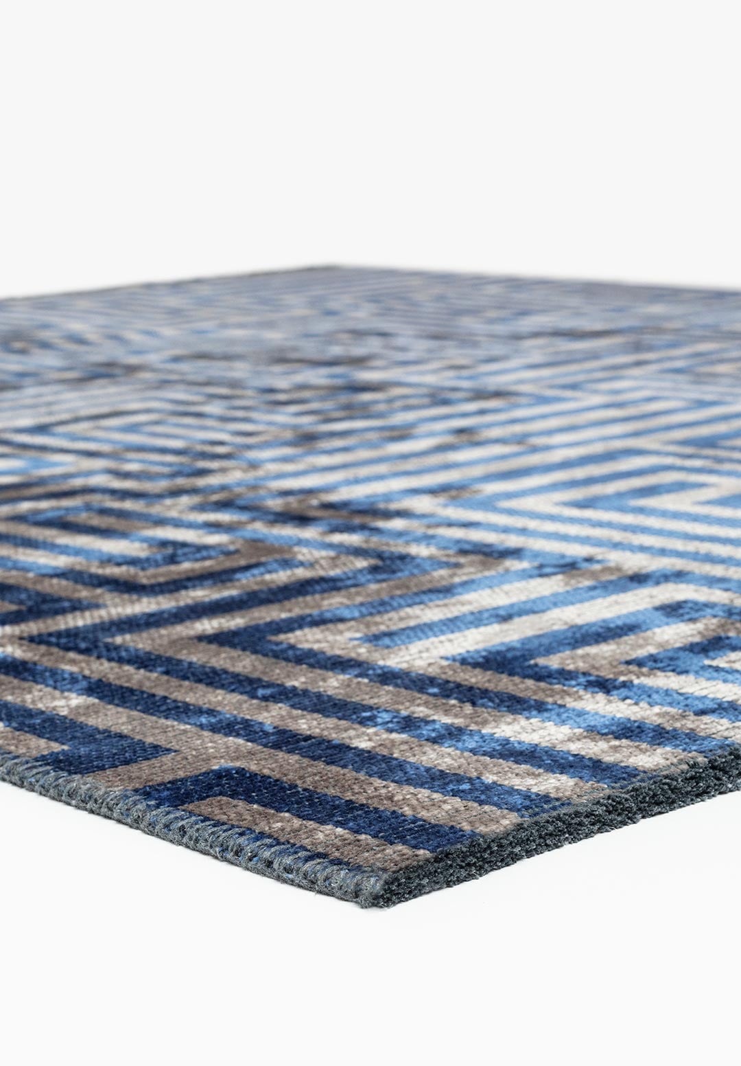 NEST NAVY BLUE - LIGHT GREY RUG - 4