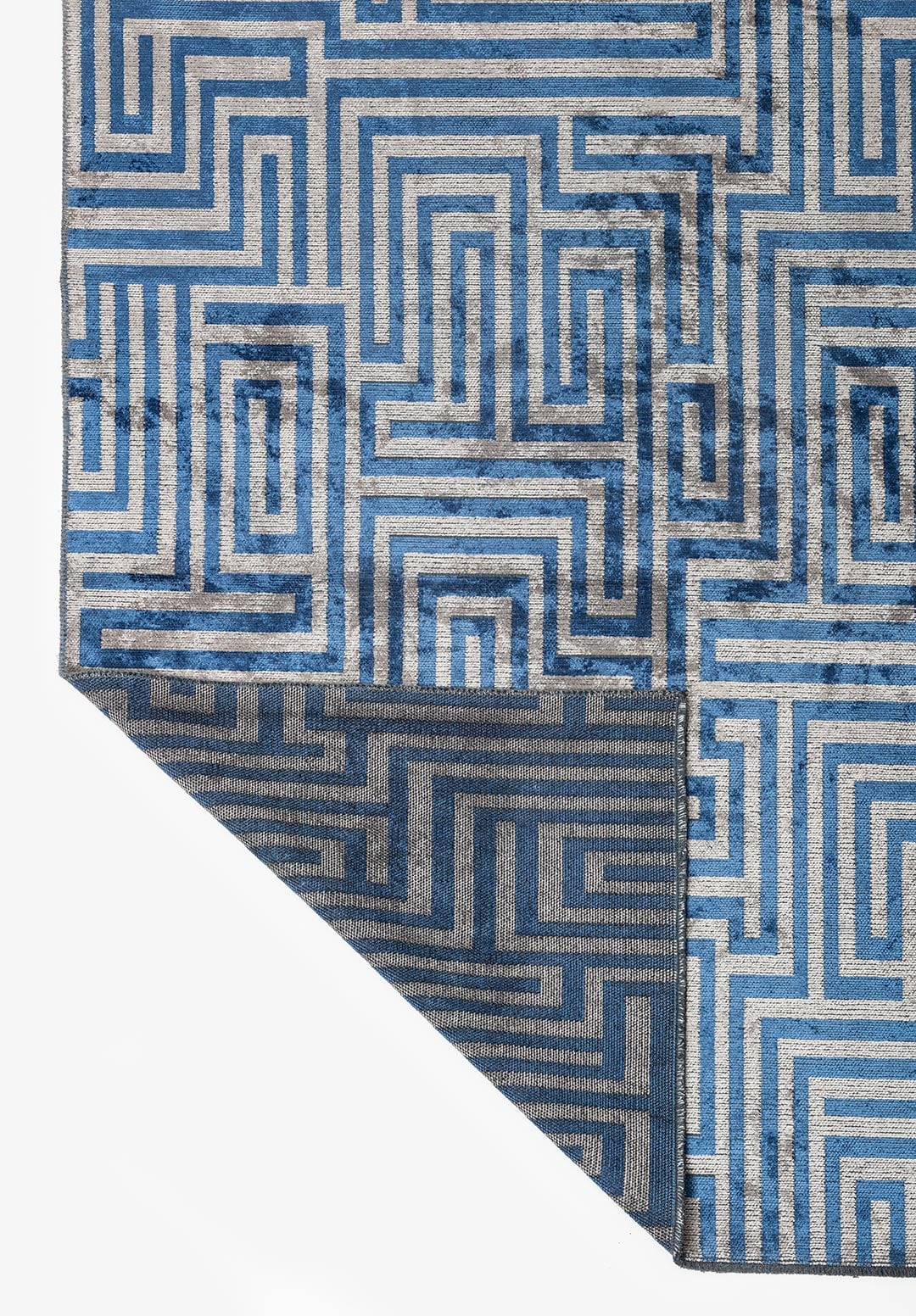NEST NAVY BLUE - LIGHT GREY RUG - 3