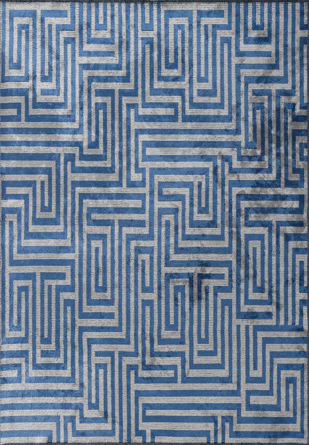 NEST NAVY BLUE - LIGHT GREY RUG - 1