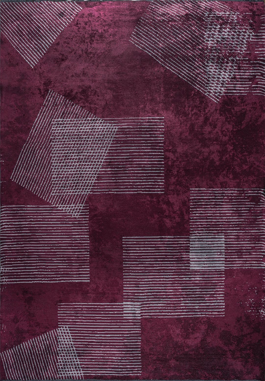 MATRIX DARK DAMSON - ICE BLUE RUG - 1