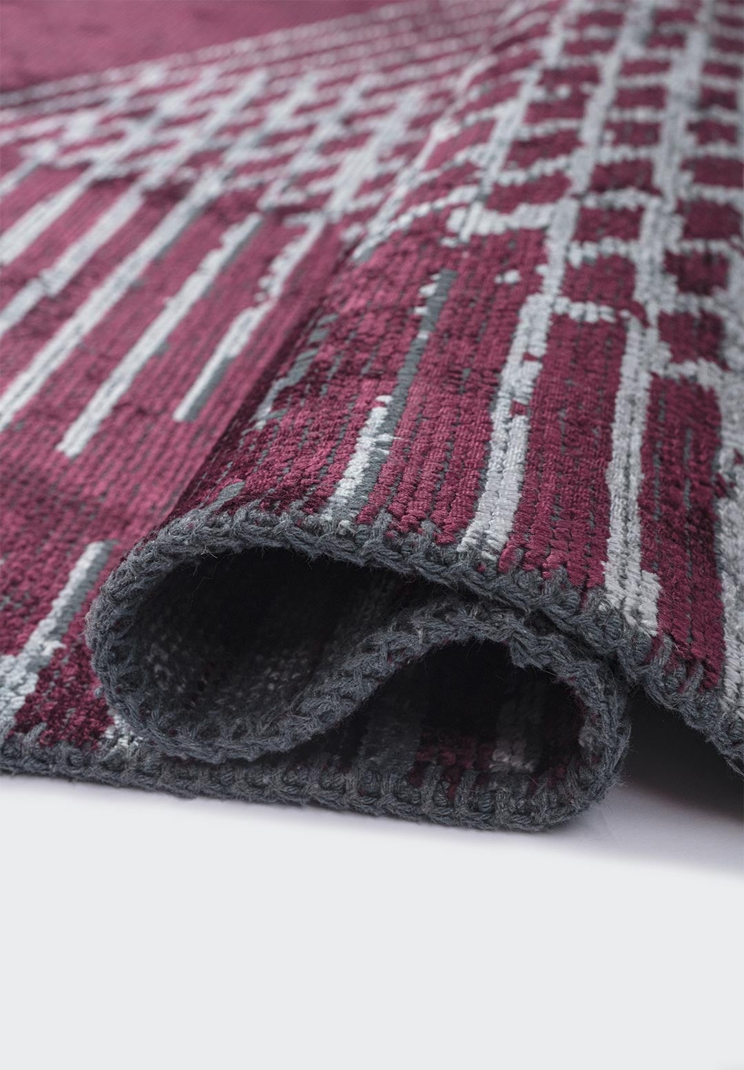 MATRIX DARK DAMSON - ICE BLUE RUG - 2