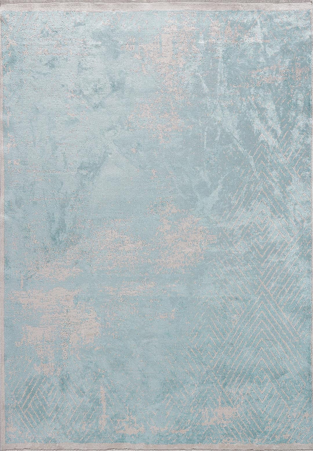 SLIT ECRU - ICE BLUE RUG - 1