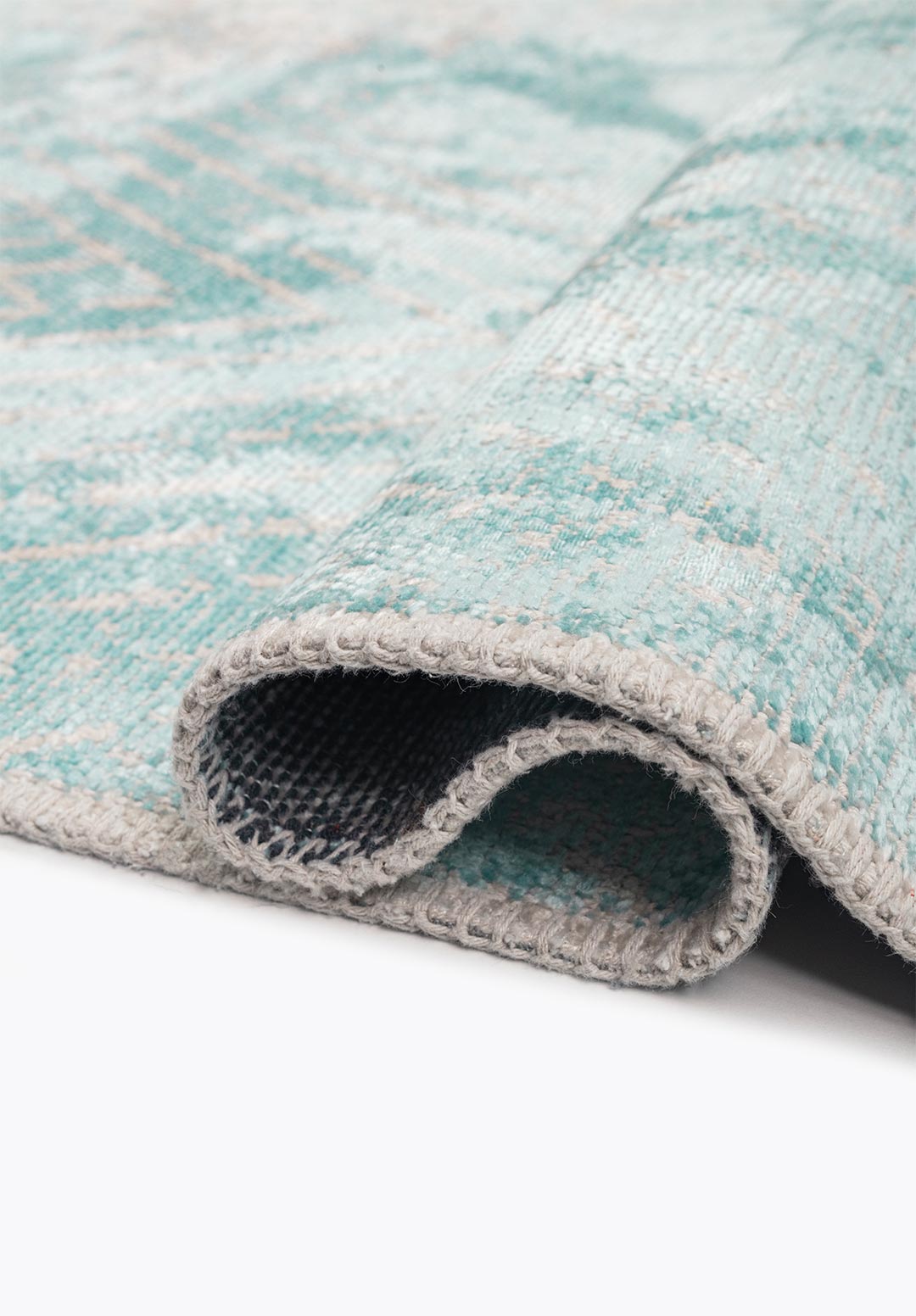 SLIT ECRU - ICE BLUE RUG - 2